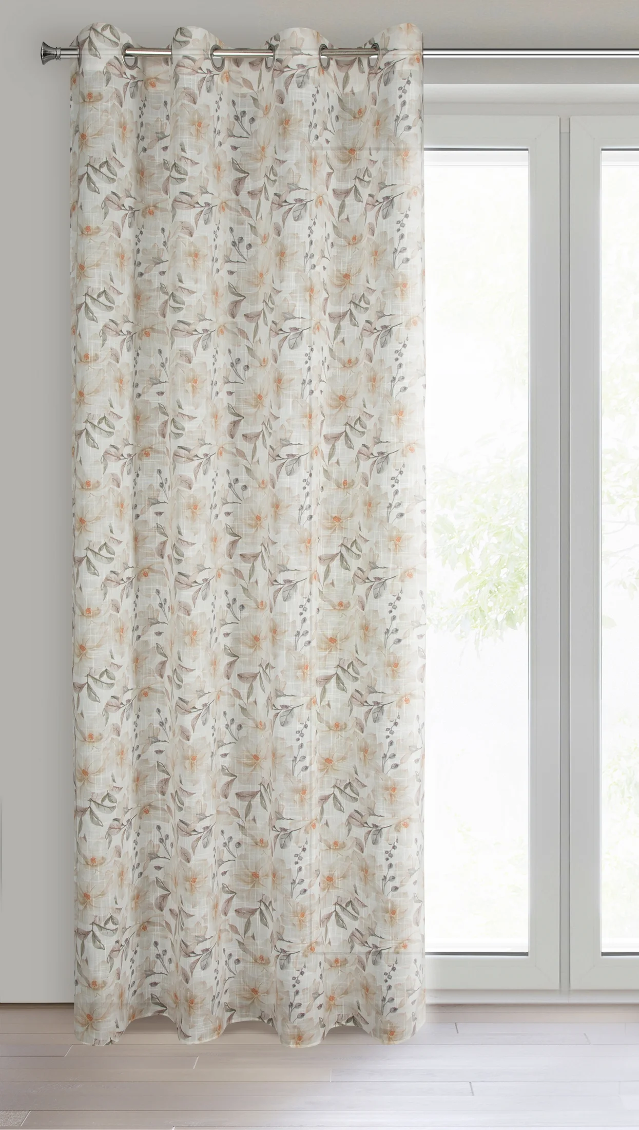 Zasłona naturalno, beżowa 140x250 cm przelotka - AMARA