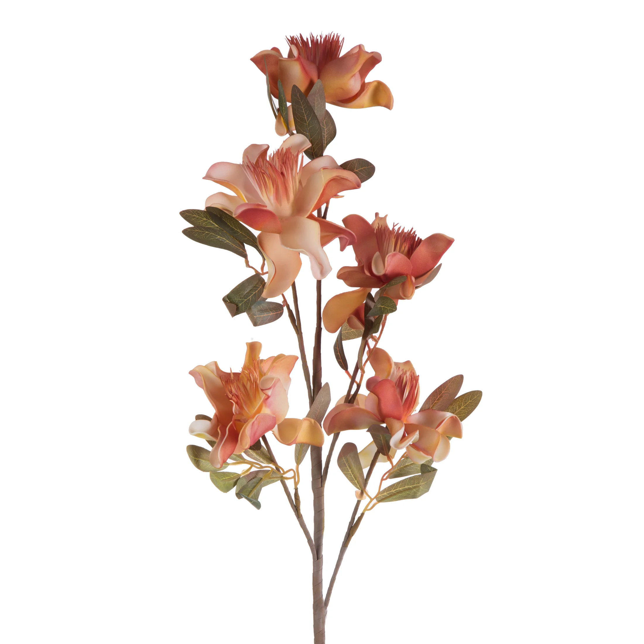 Kwiat sztuczny pomarańczowy z plastycznej pianki foamiran 89 cm