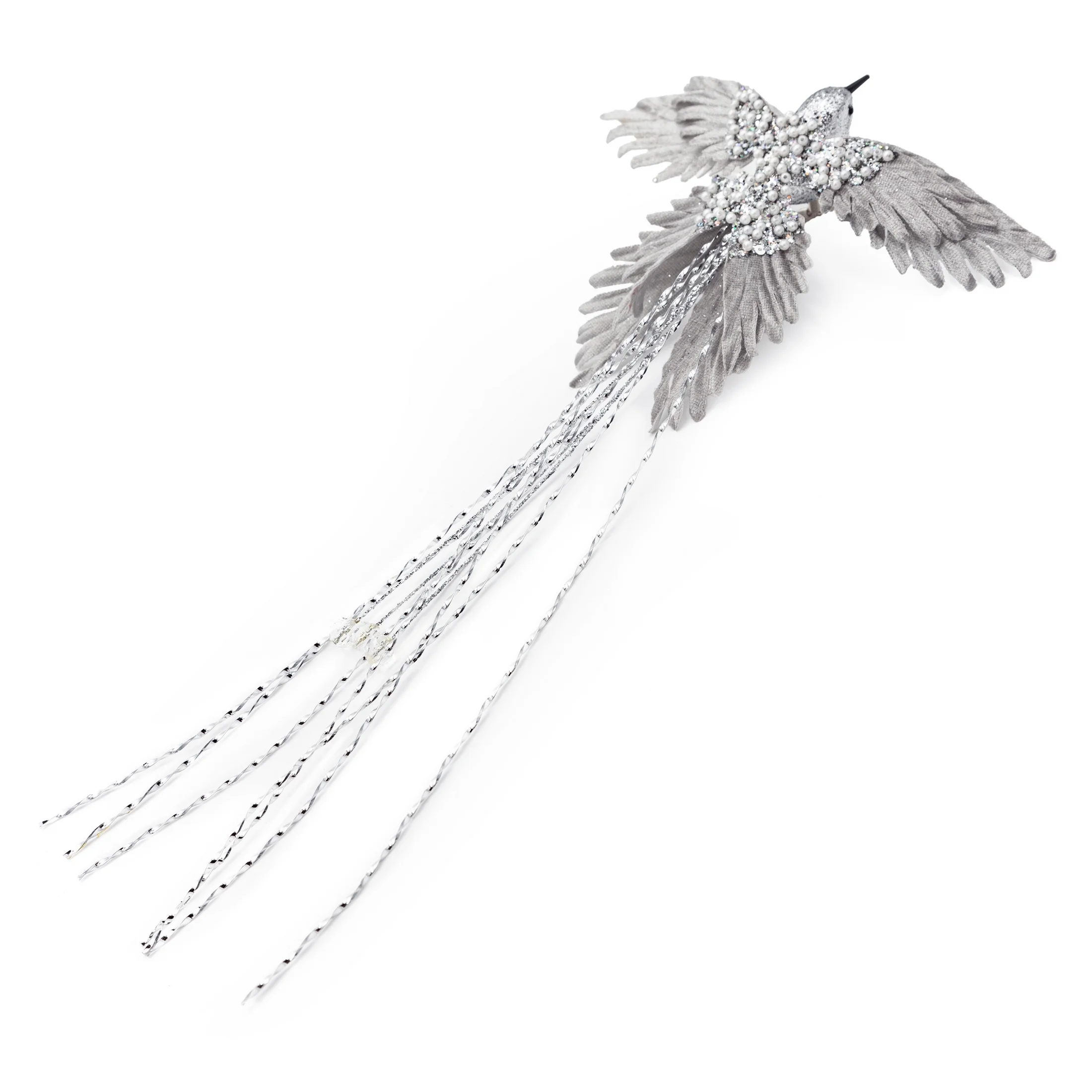 Ozdoba choinkowa PTAK z lśniącymi akcentami | eurofirany