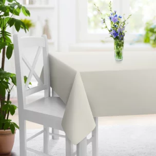 Obrus na wymiar naturalny z tkaniny welwetowej zaciemniającej w 100%