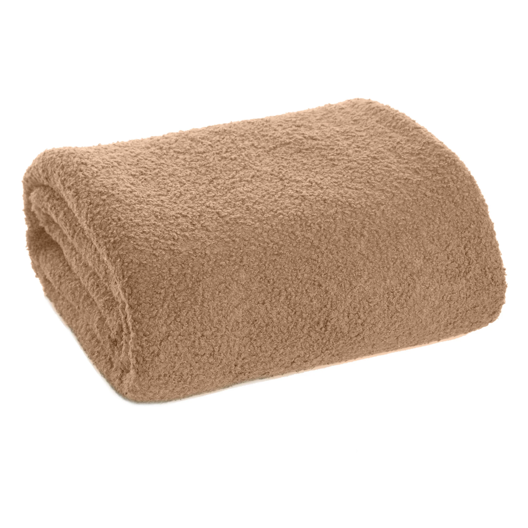 Koc 200x220 cm beżowy wyjątkowo i magicznie miękki BUKLA