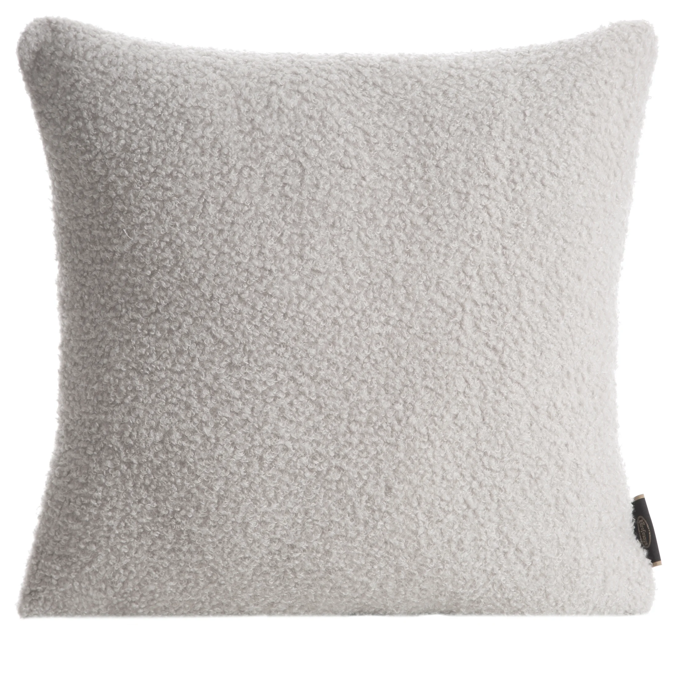 Poszewka na poduszkę 45x45 cm z miękkiej tkaniny barankowej srebrna BUKLA | eurofirany