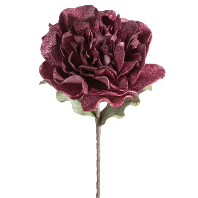 Kwiat sztuczny ciemnofioletowy z plastycznej pianki foamiran 70 cm