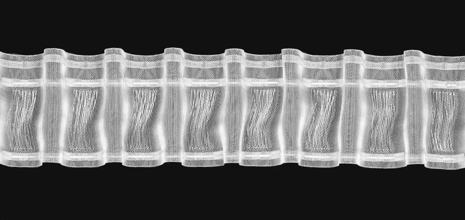 Taśma marszcząca tunelowa OŁÓWEK do firan i zasłon, marszczenie 1:2