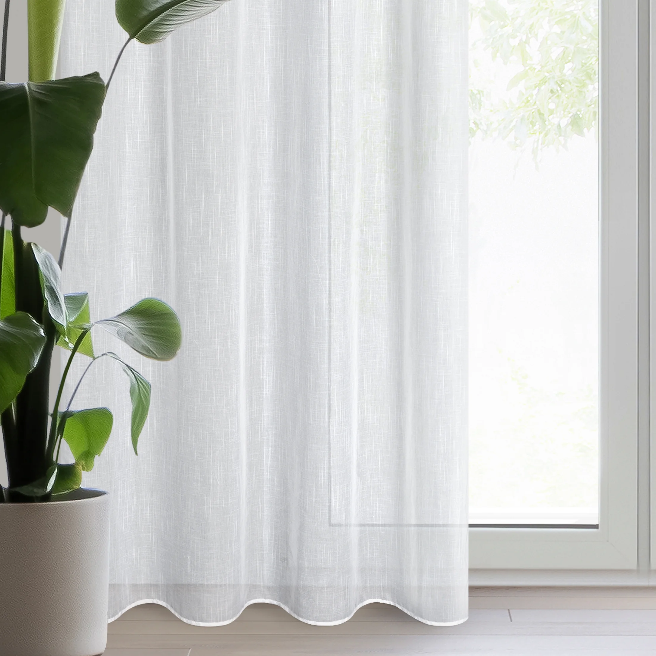 Firana biała o strukturze deszczyku 140x250 cm przelotka ANNA | eurofirany