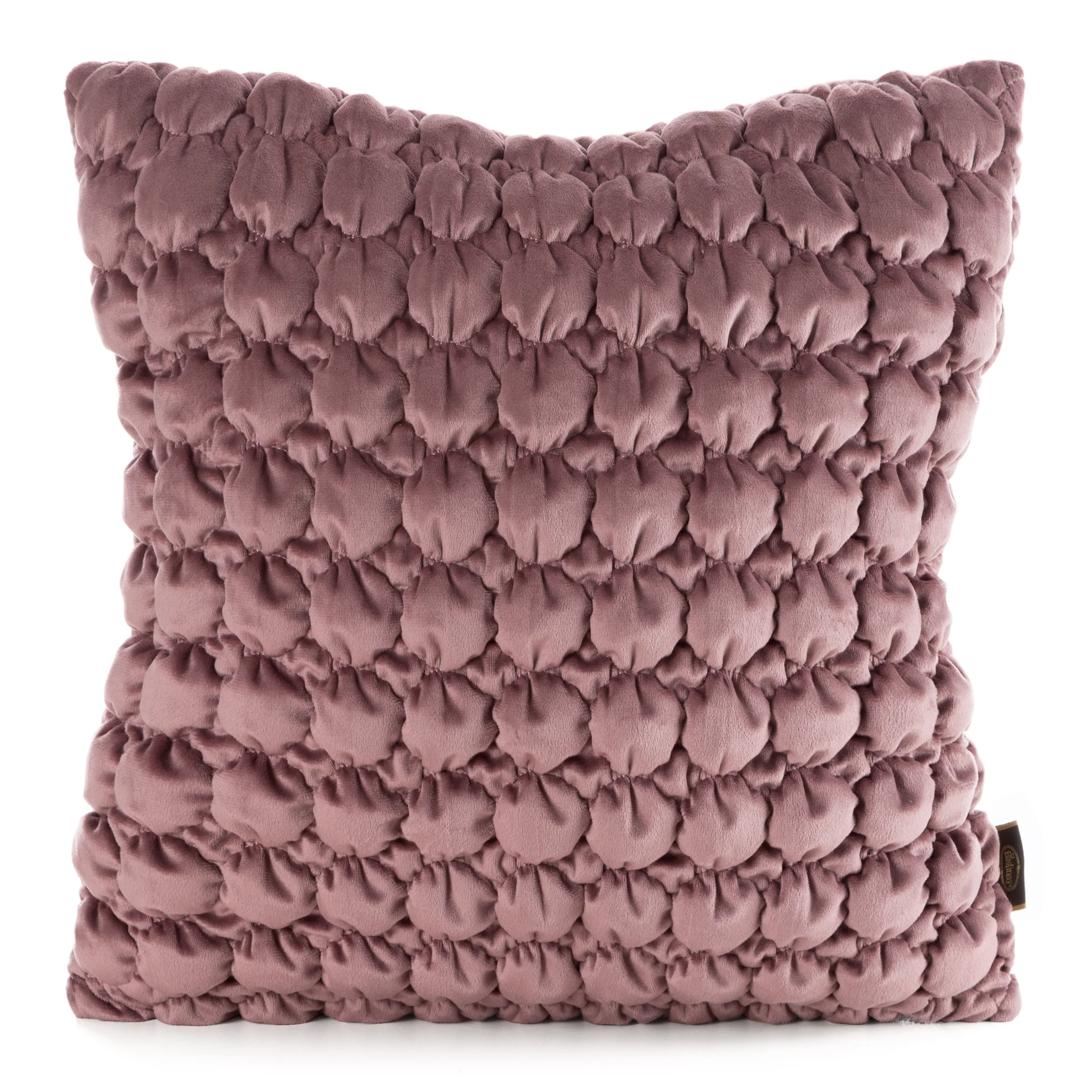 Poszewka na poduszkę 45x45 cm welwetowa kolor pudrowy zdobiona wzorem 3D VELVET 193 Eurofirany Premium | eurofirany