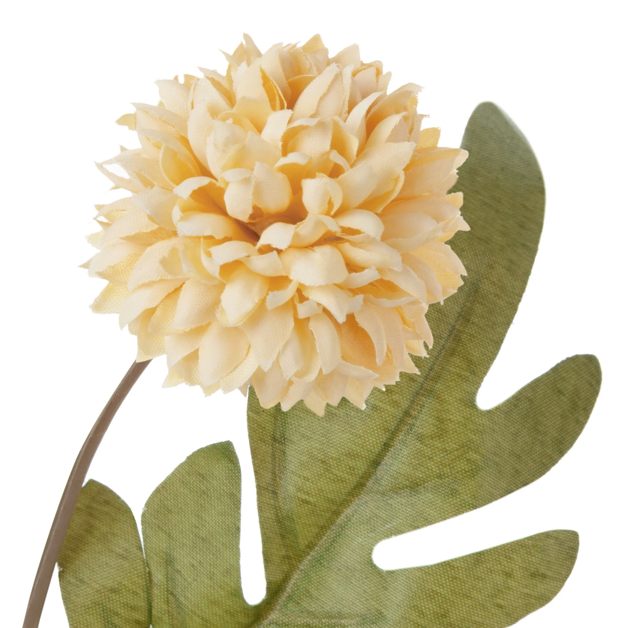Kwiat sztuczny chryzantema pomarańczowo, zielona 52 cm