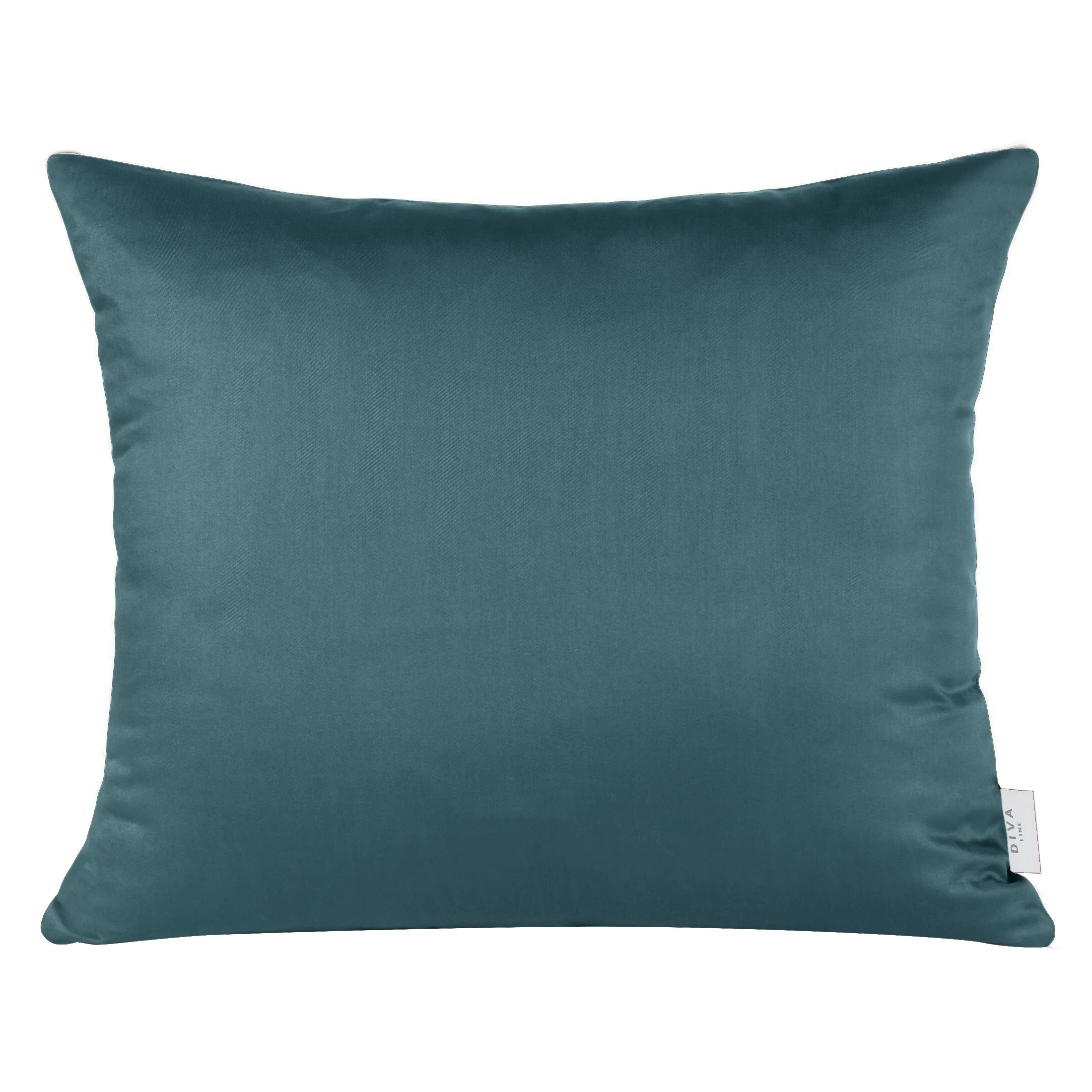 Poszewka na poduszkę 50x70 cm z satyny bawełnianej turkusowa DINA | eurofirany