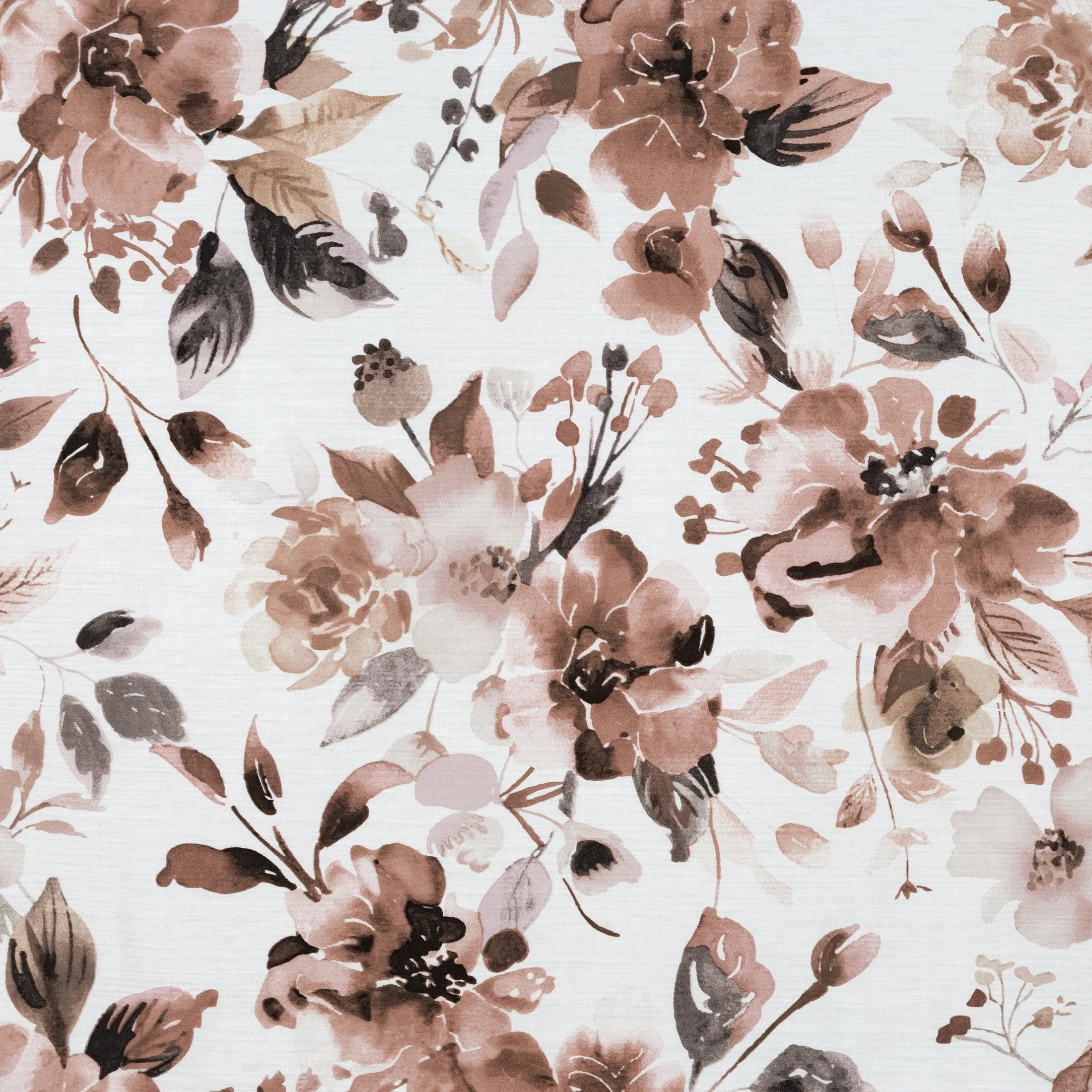 Pościel 220x200 cm komplet 3 częściowy z satyny bawełnianej kolor biało, pudrowy z motywem kwiatów SPRING 76