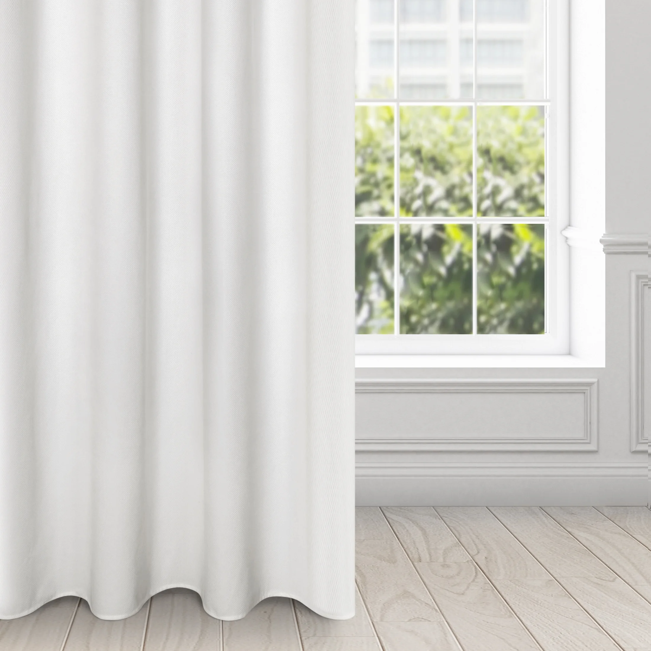 Zasłona biała z matowego welwetu 140x250 cm przelotka - MILO | eurofirany