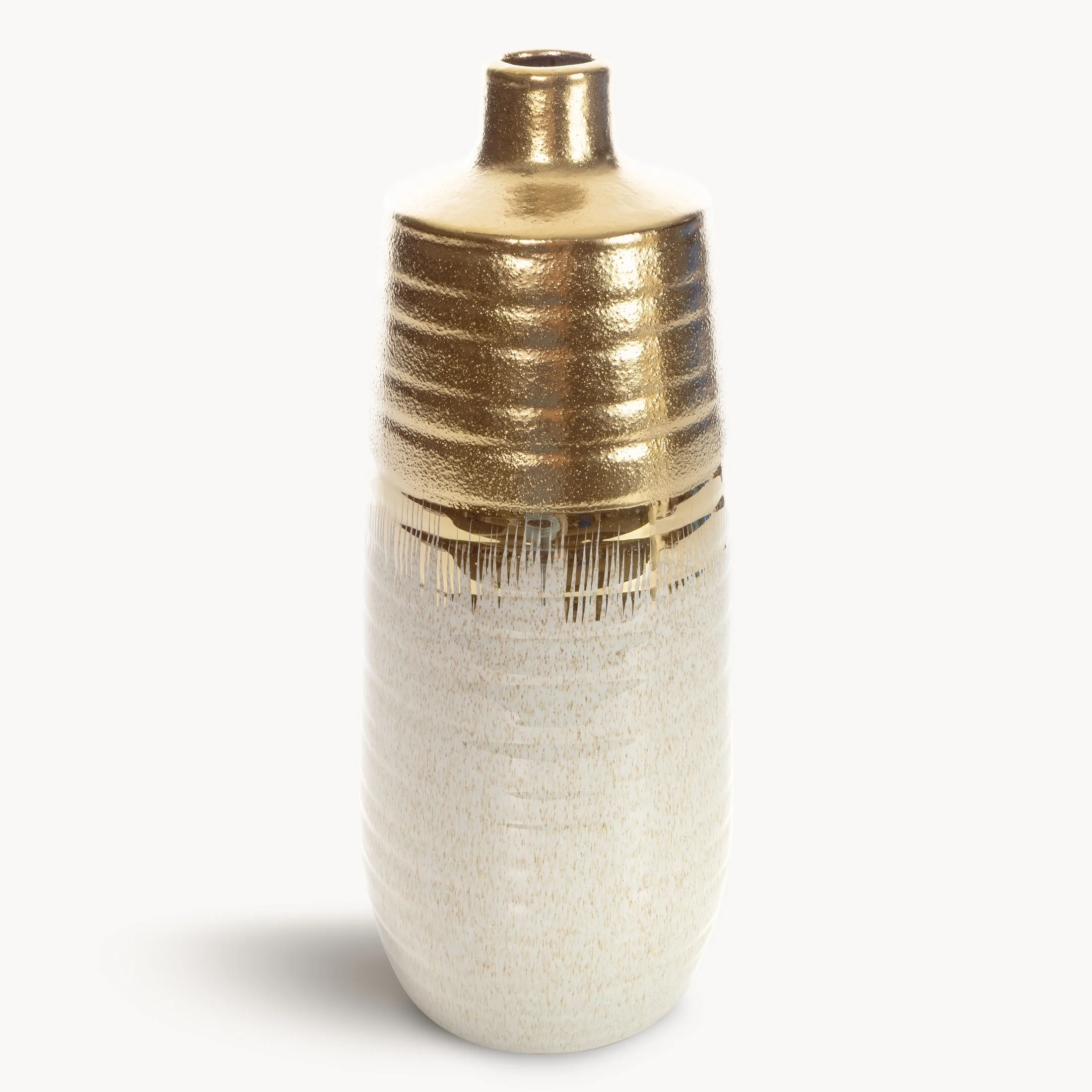 Wazon ceramiczny MAX 1 łączący fakturę granitu z lśniącą powierzchnią | eurofirany