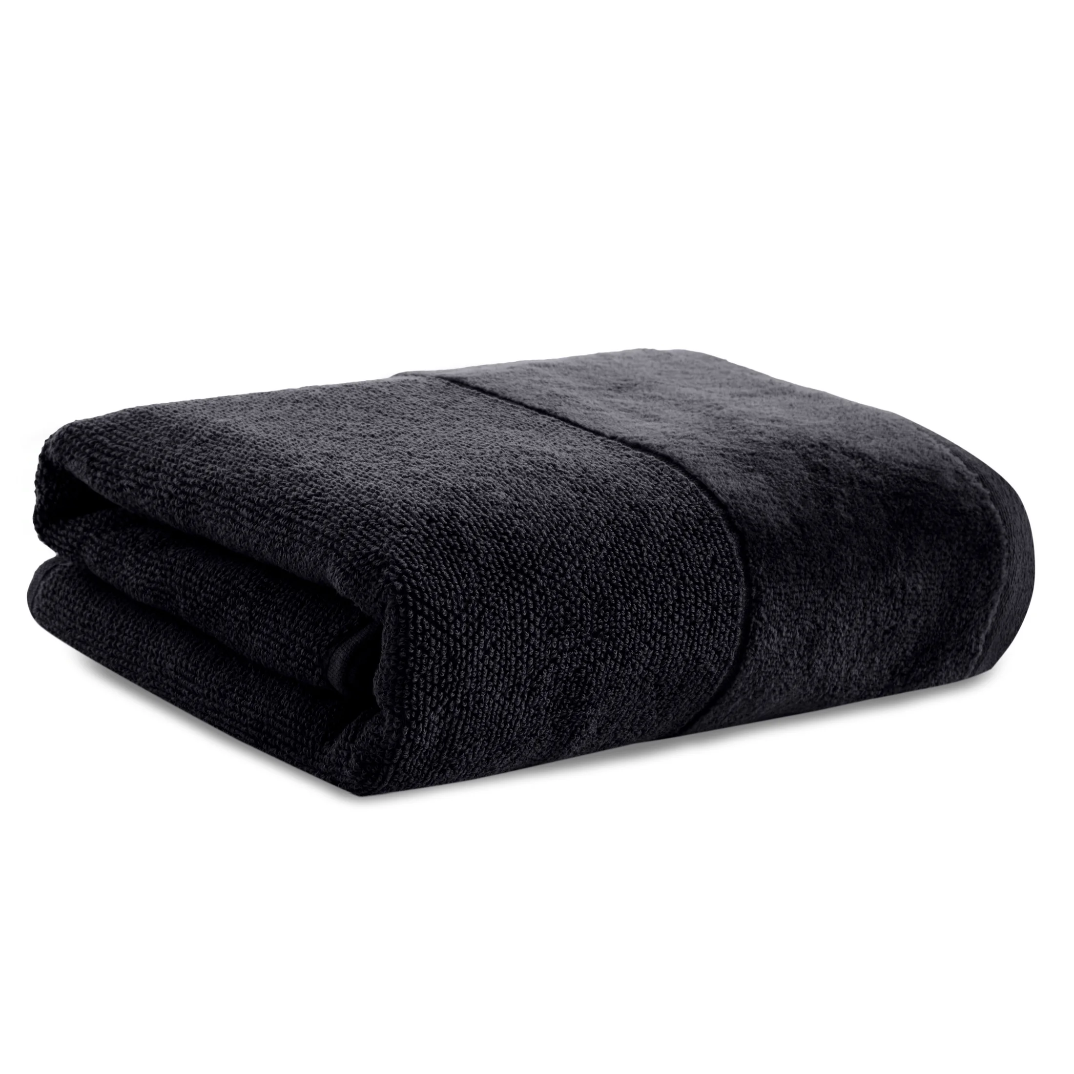 Ręcznik do rąk 30x50 cm bawełniany kolor czarny zdobiony welwetową bordiurą 500 g/m2 FERO