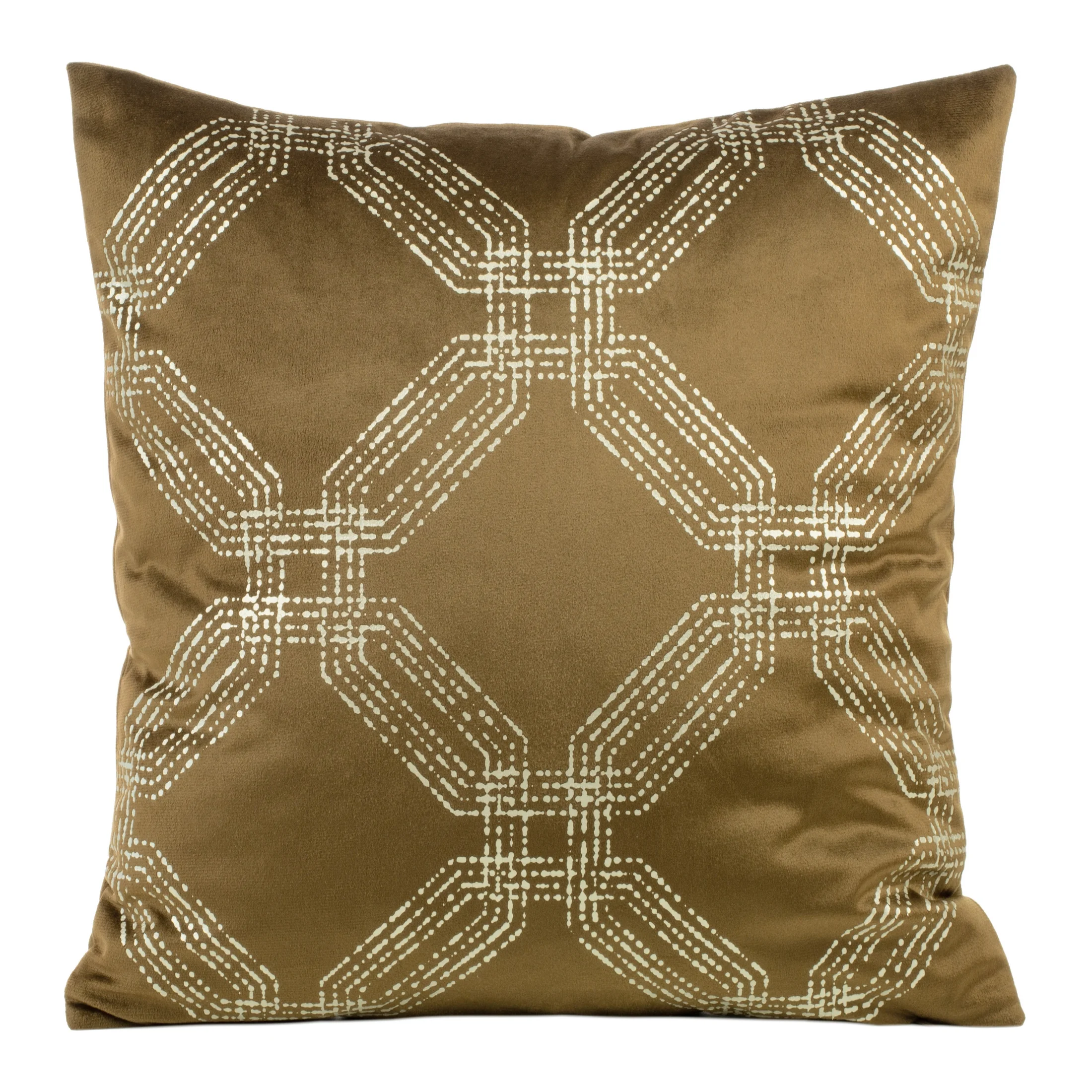 Poszewka na poduszkę 45x45 cm welwetowa kolor miodowy z błyszczącym nadrukiem BLINK 30 | eurofirany