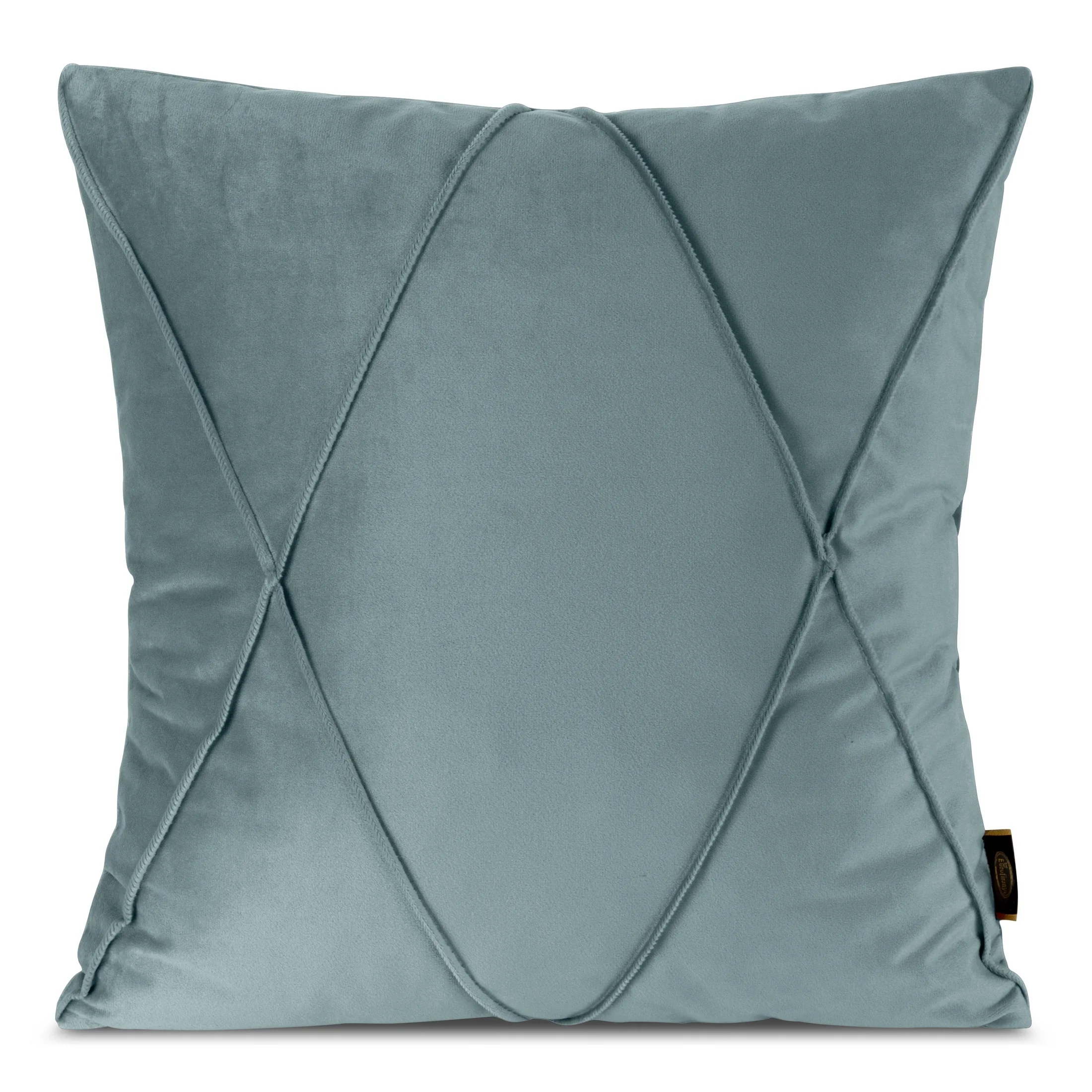 Poszewka na poduszkę 45x45 cm welwetowa jasnoniebieska z geometrycznym przeszywanym wzorem NALA 1 Eurofirany Premium | 