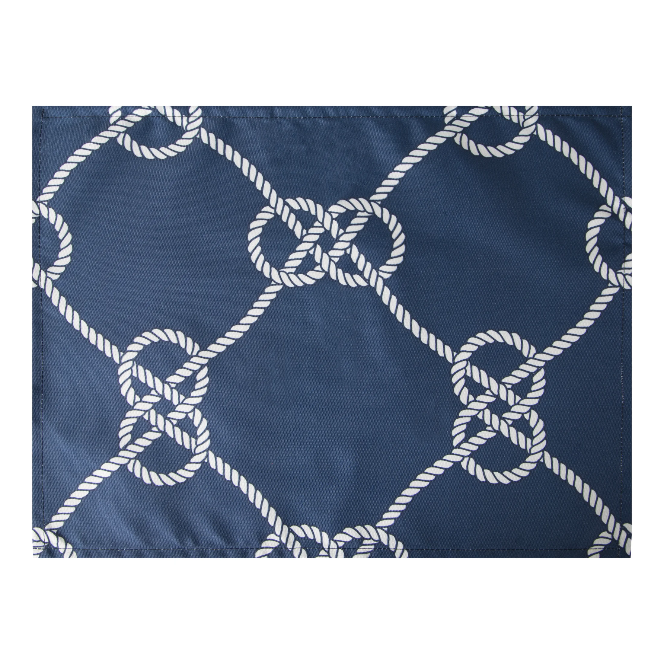 Komplet podkładek 4 szt granatowo, biały GARDEN na taras oraz balkon w stylu marynistycznym