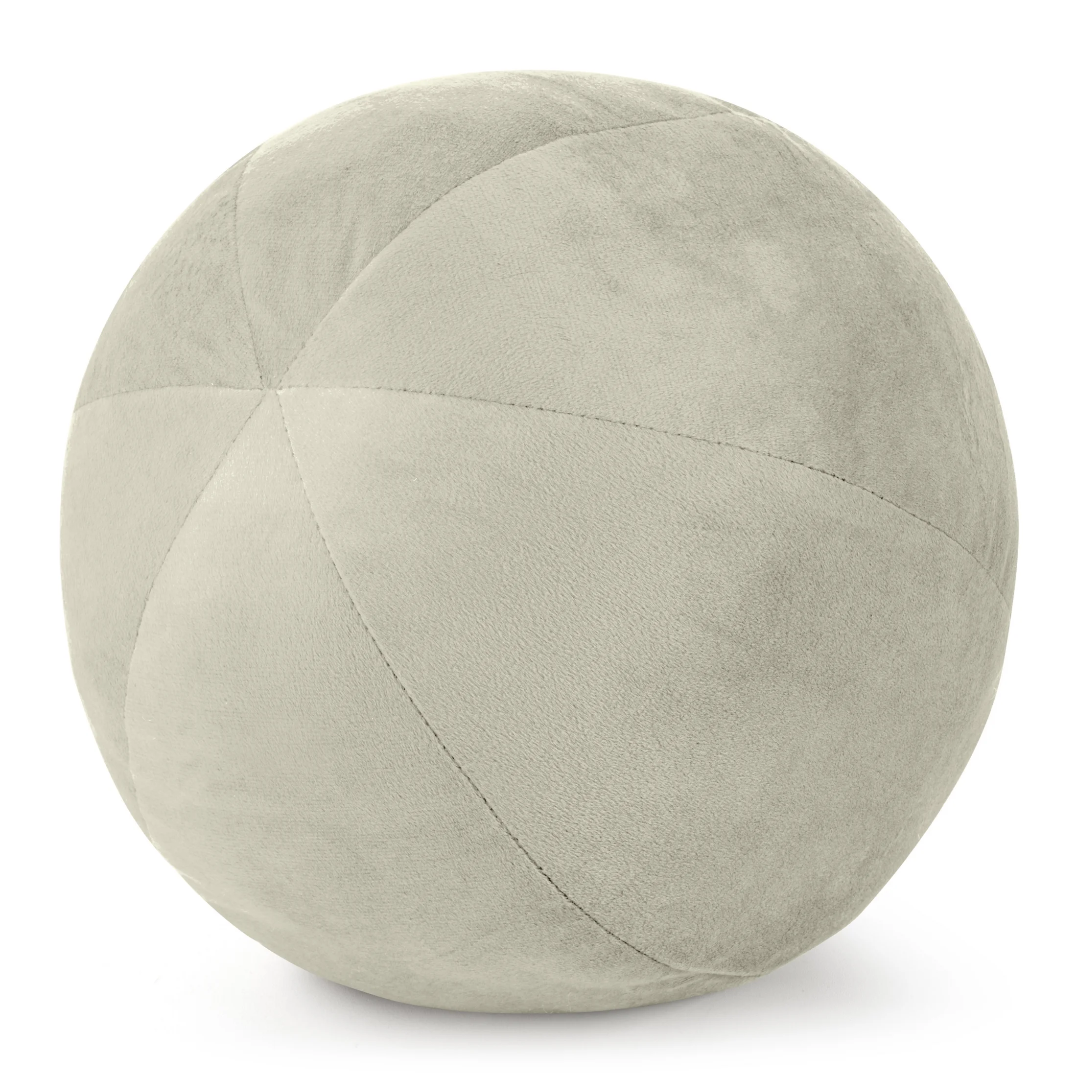 Poduszka dekoracyjna w formie kuli średnica 24 cm welwetowa kremowa GAJA