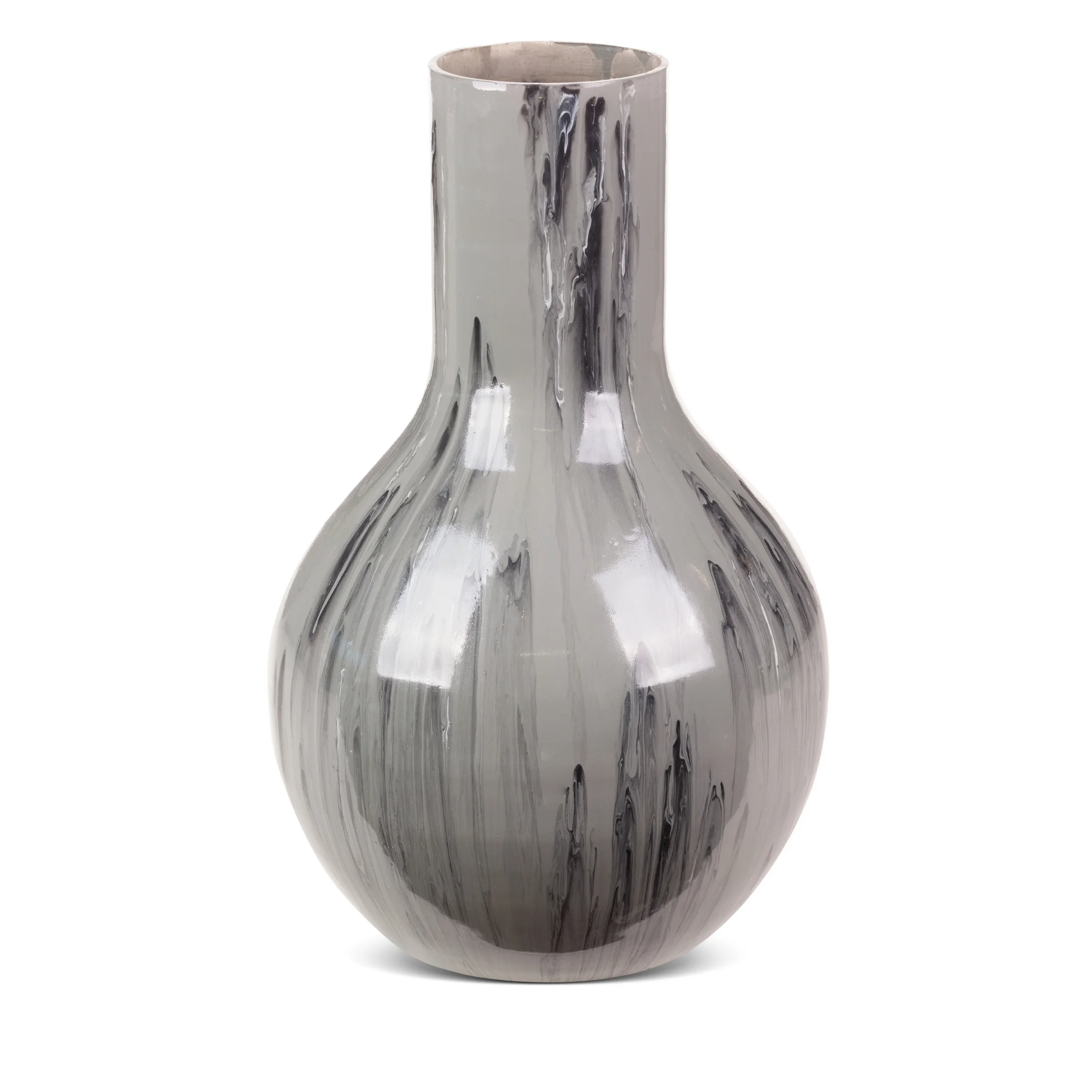 Wazon CALEN ze szkła artystycznego z nieregularnym wzorem farby