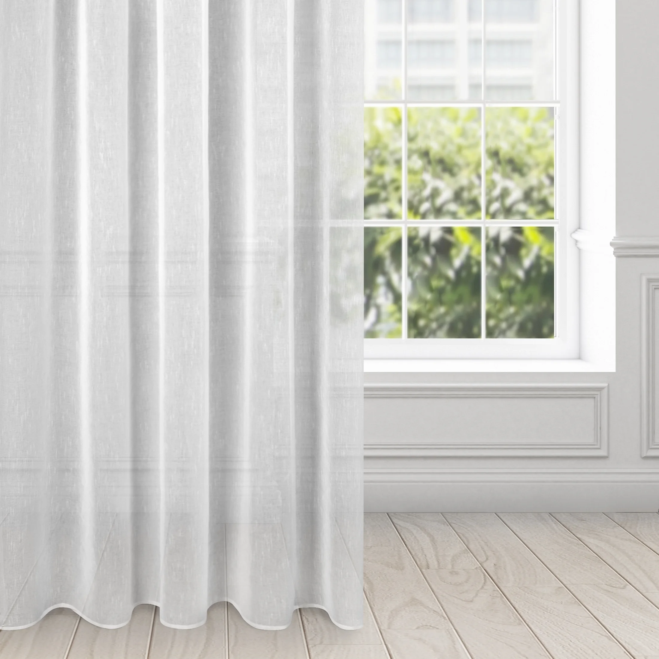 Firana biała o strukturze drobnego deszczyku 140x270 cm taśma SONIA | eurofirany