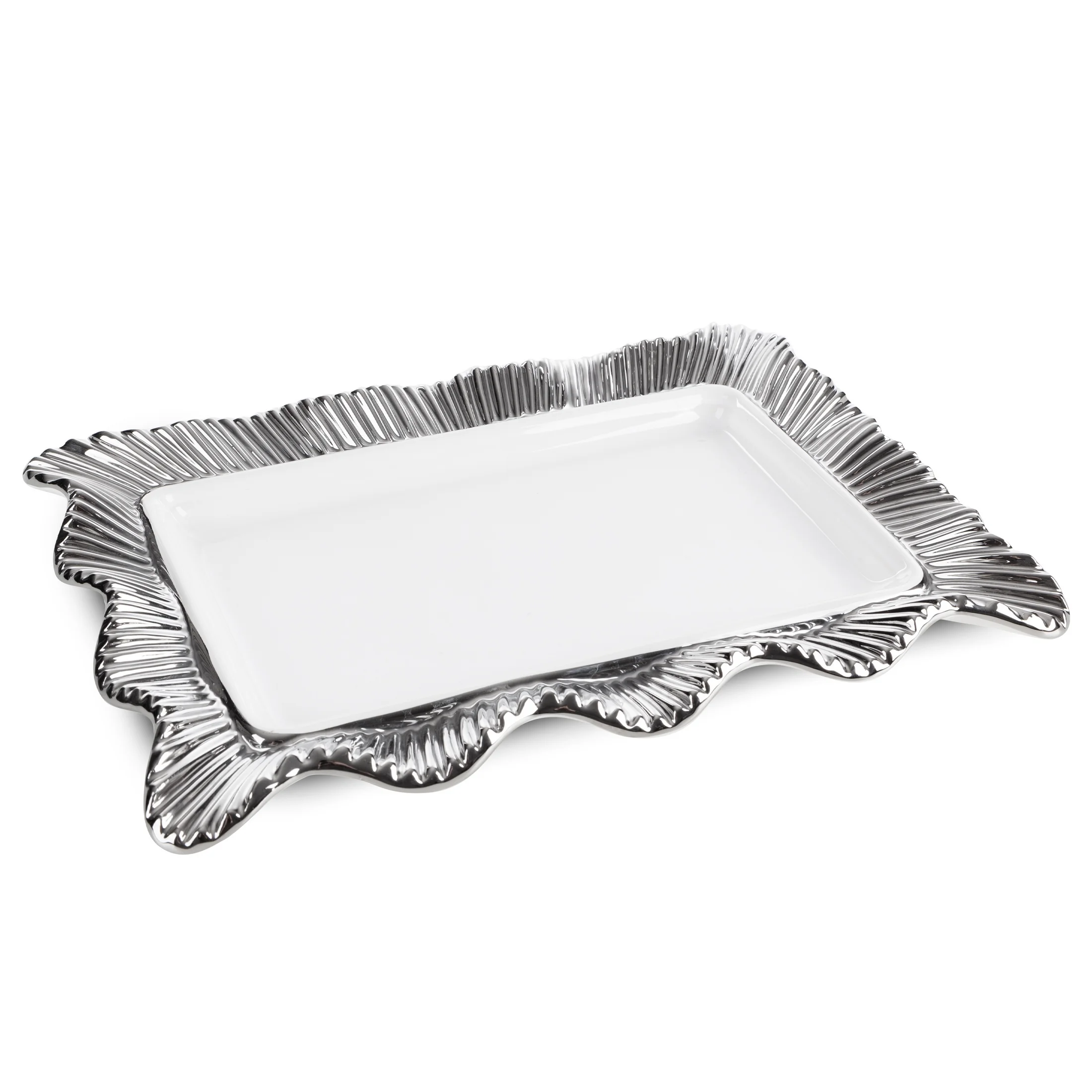 Patera ceramiczna BETSY ze srebrnymi akcentami