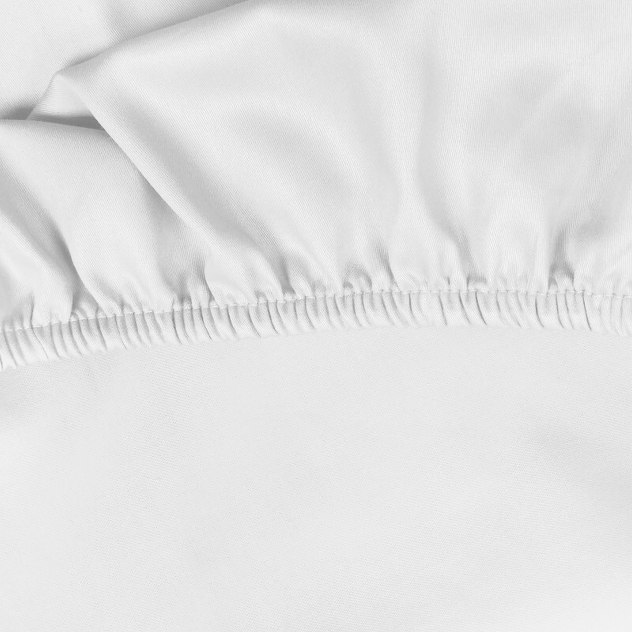 Prześcieradło jersey z gumką 140x200 cm z bawełny kolor biały 125 g/m2 Design 91