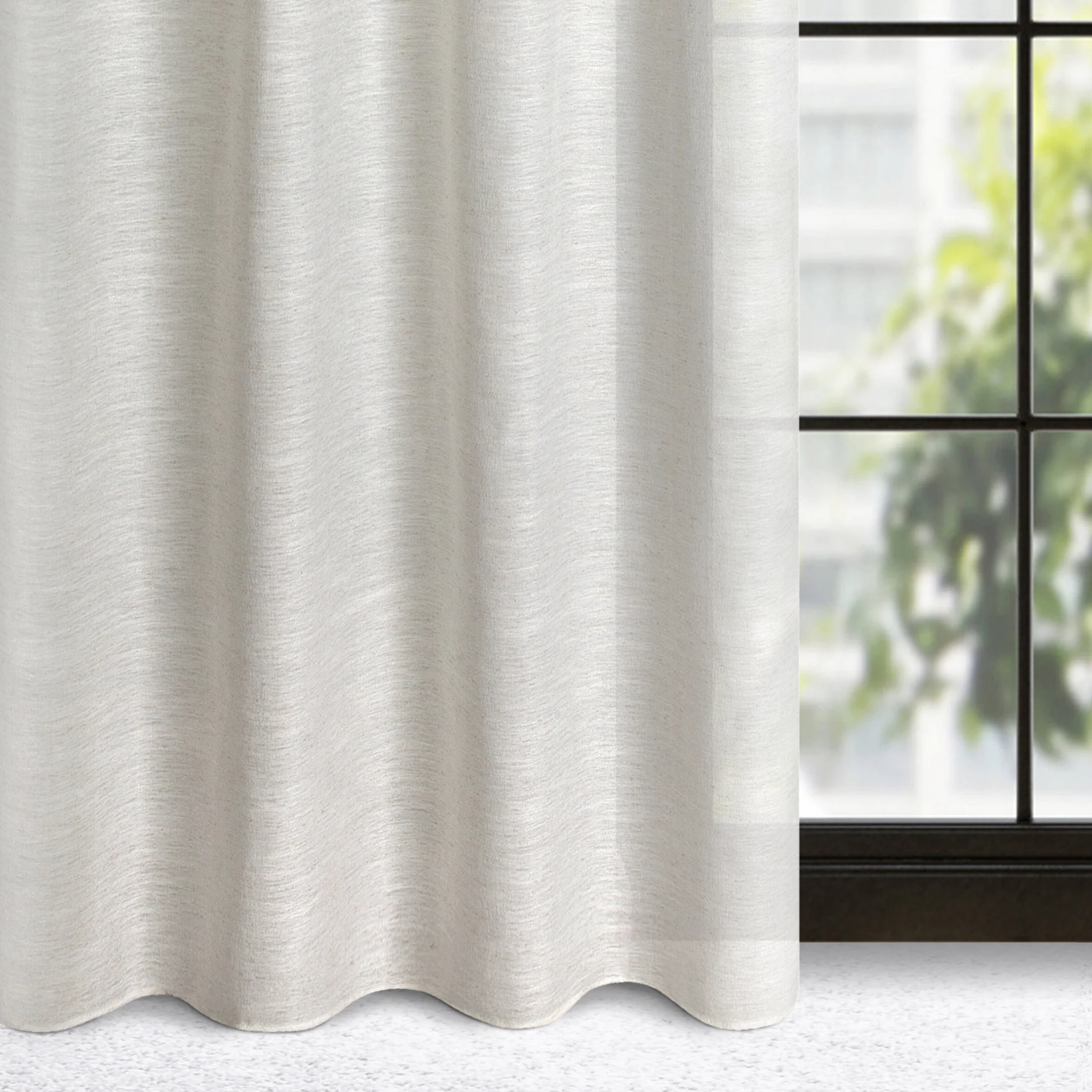 Zasłona naturalna o strukturze płótna 140x250 cm przelotka - ANITA | eurofirany