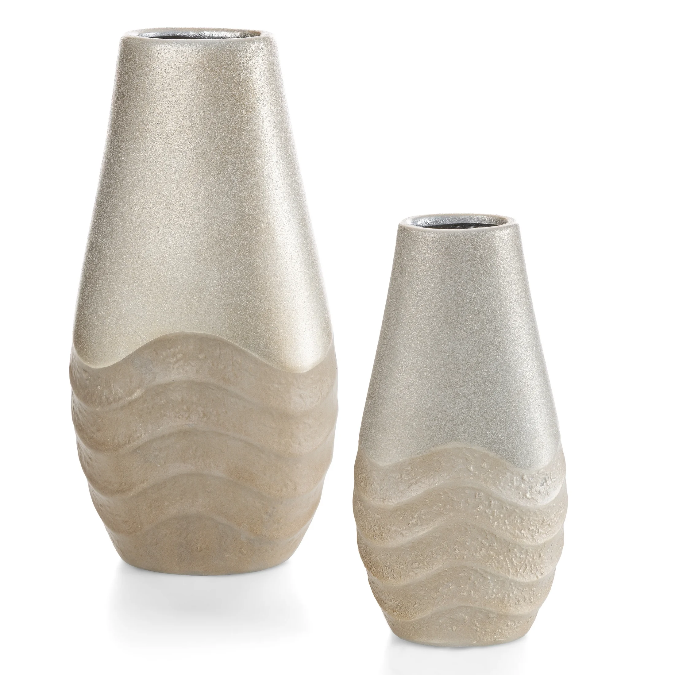 Wazon dekoracyjny SANI zdobiony falistym wzorem