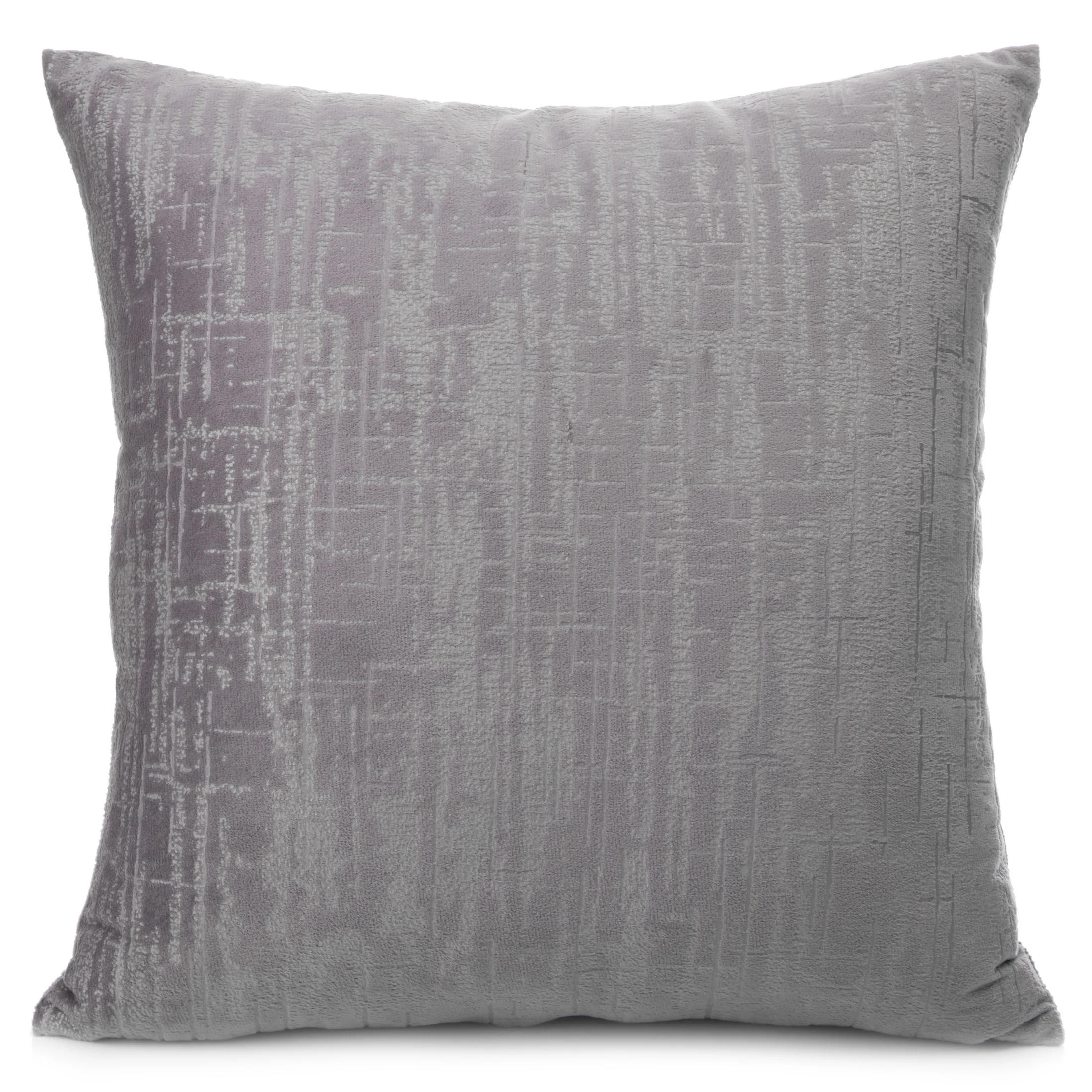 Poszewka na poduszkę 40x40 cm welwetowa jasnoszara z efektem cieniowania MARSALA | eurofirany