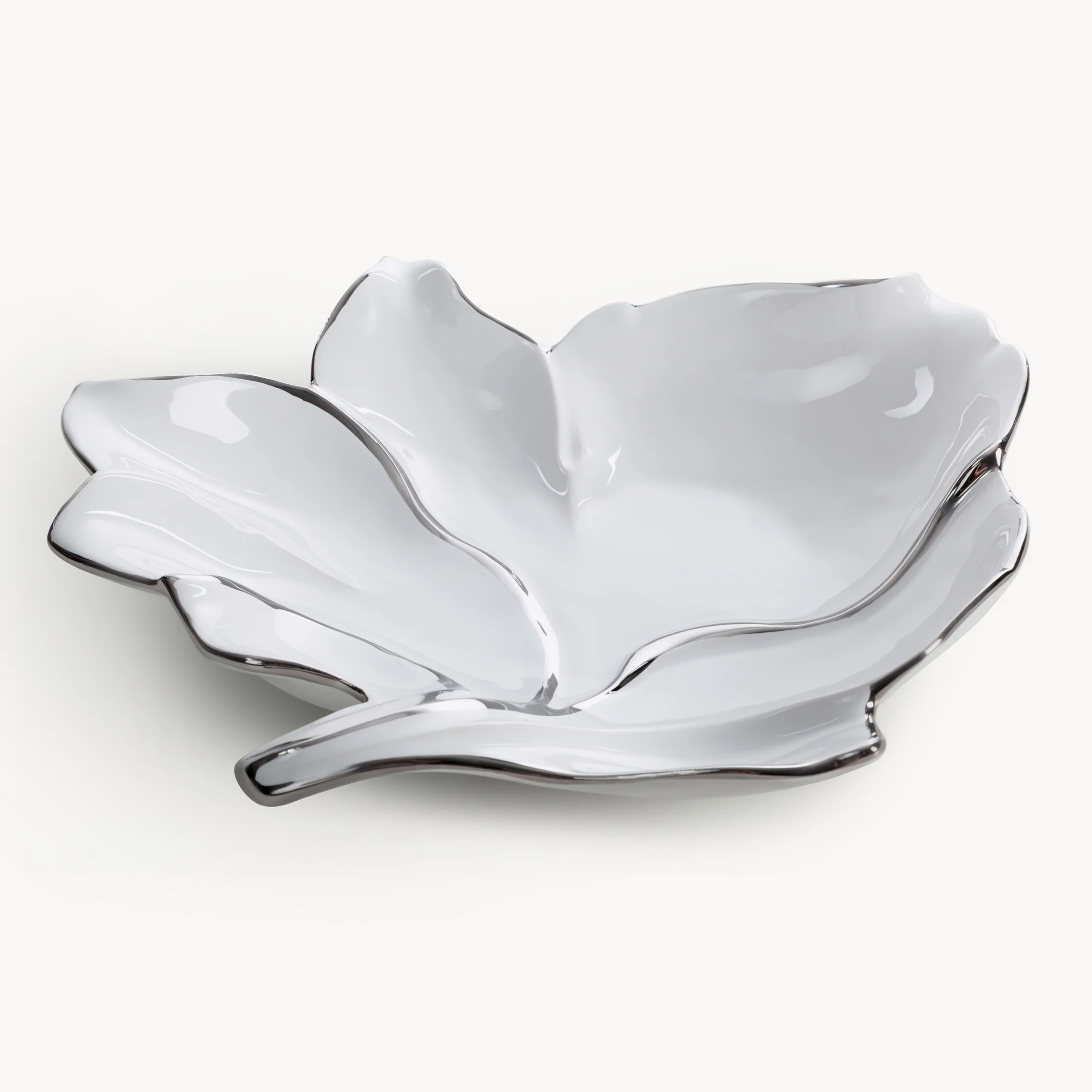 Patera dekoracyjna w kształcie liścia NERIS 01