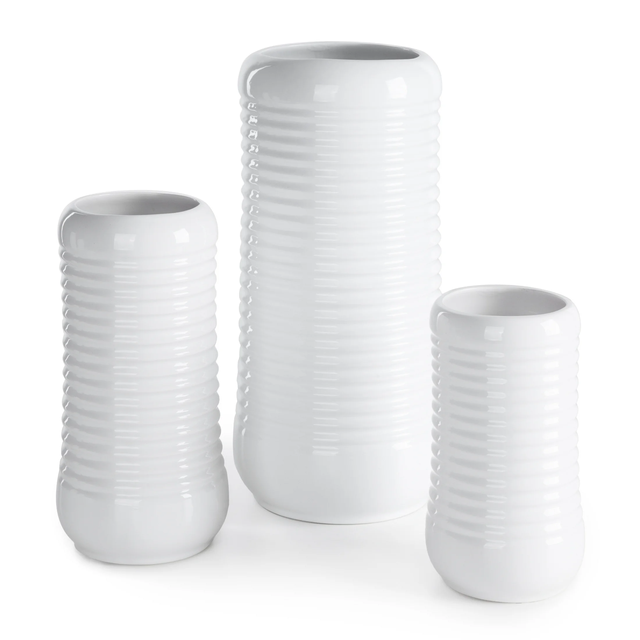 Wazon dekoracyjny o minimalistycznej formie z wytłaczanymi prążkami JASON