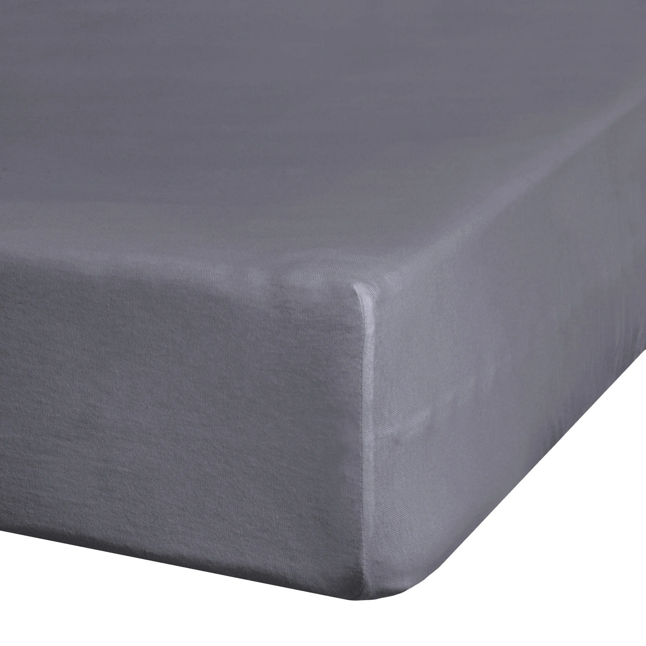 Prześcieradło jersey z gumką 120x200 cm z bawełny kolor ciemnostalowy 140 g/m2 | eurofirany