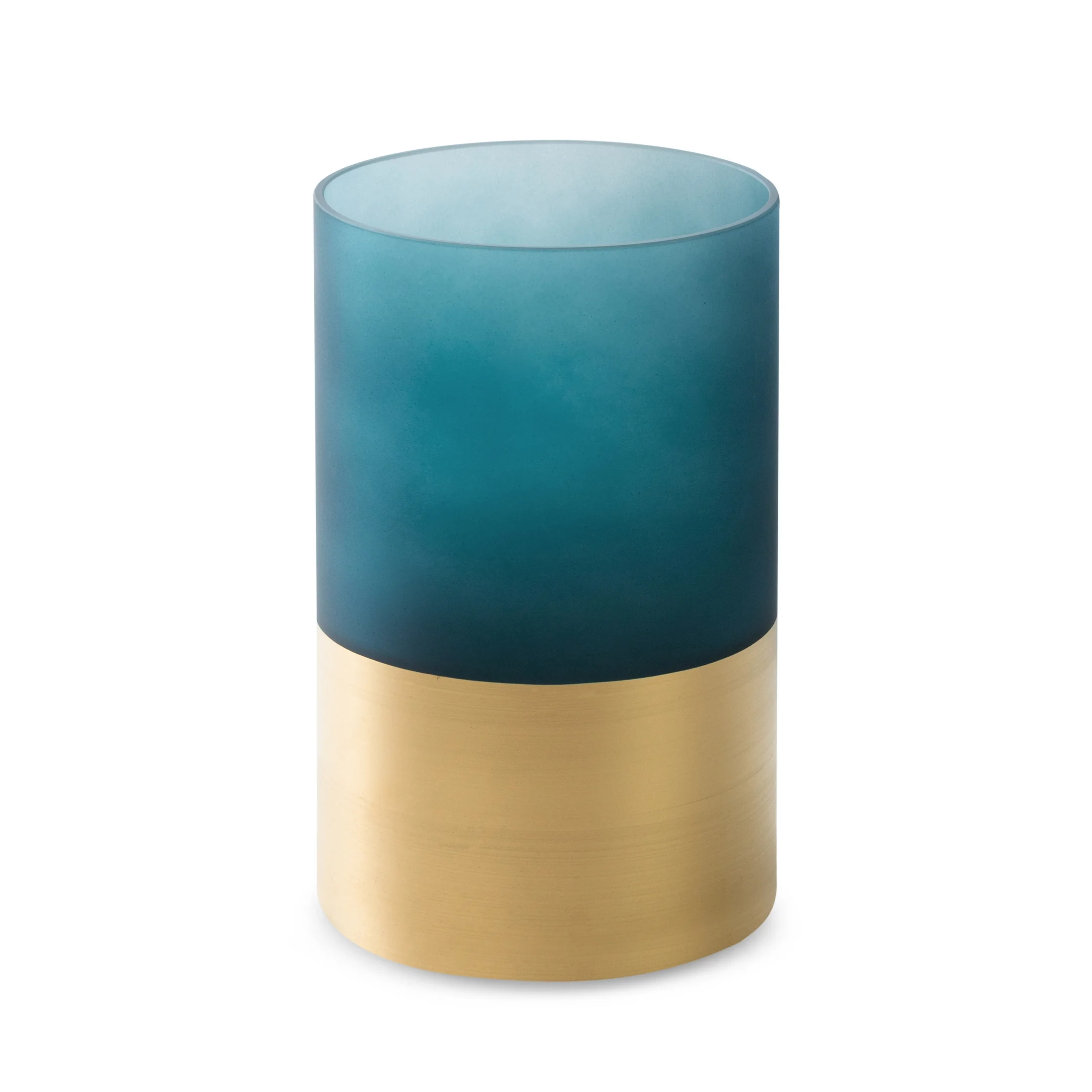 LIMITED COLLECTION Świecznik MUSA granatowo-złoty ze szkła artystycznego ENERGIA GRANATU | eurofirany