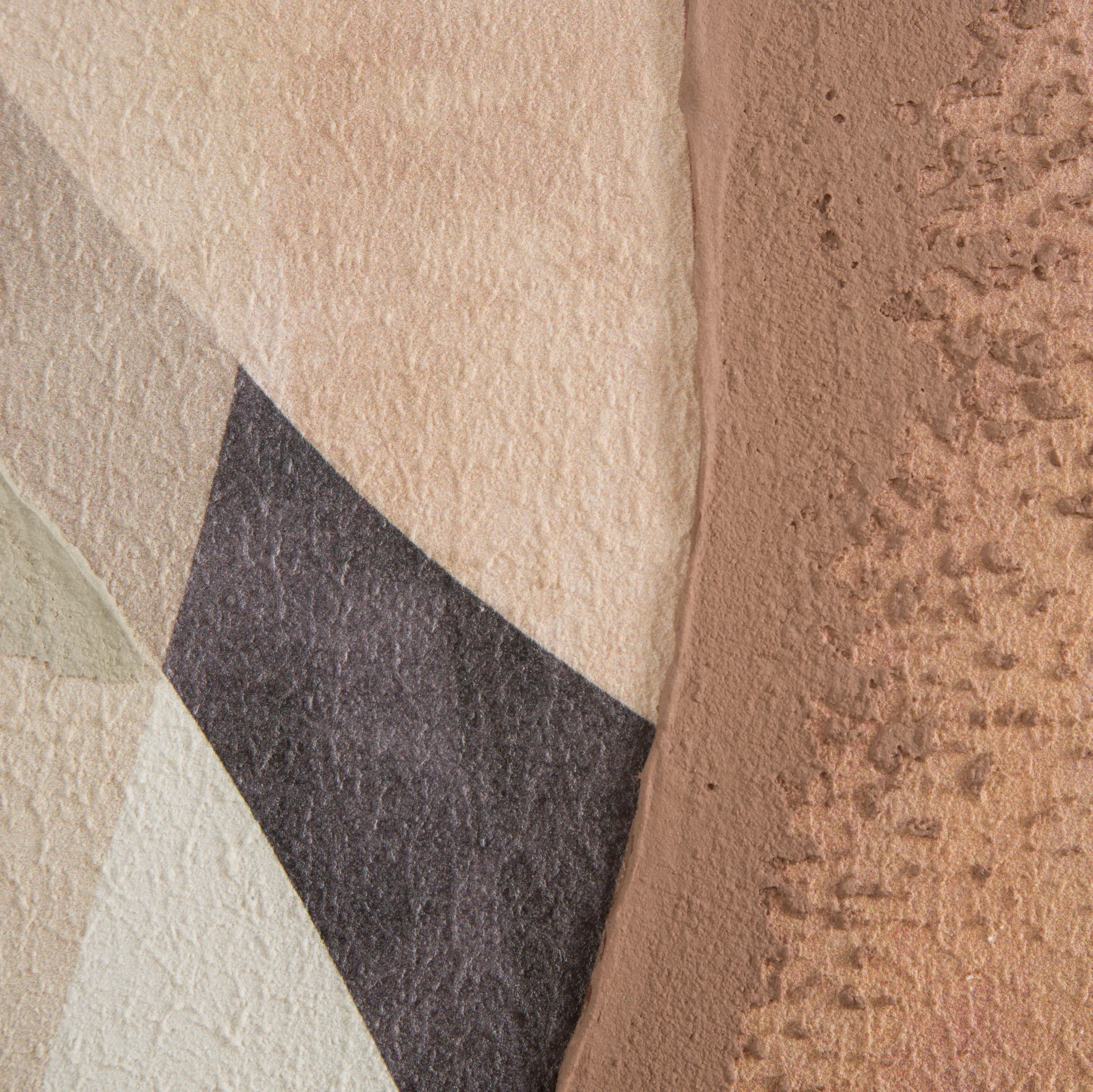 Obraz abstarkcja beżowo, brązowy ręcznie malowany na płótnie 60x80 cm