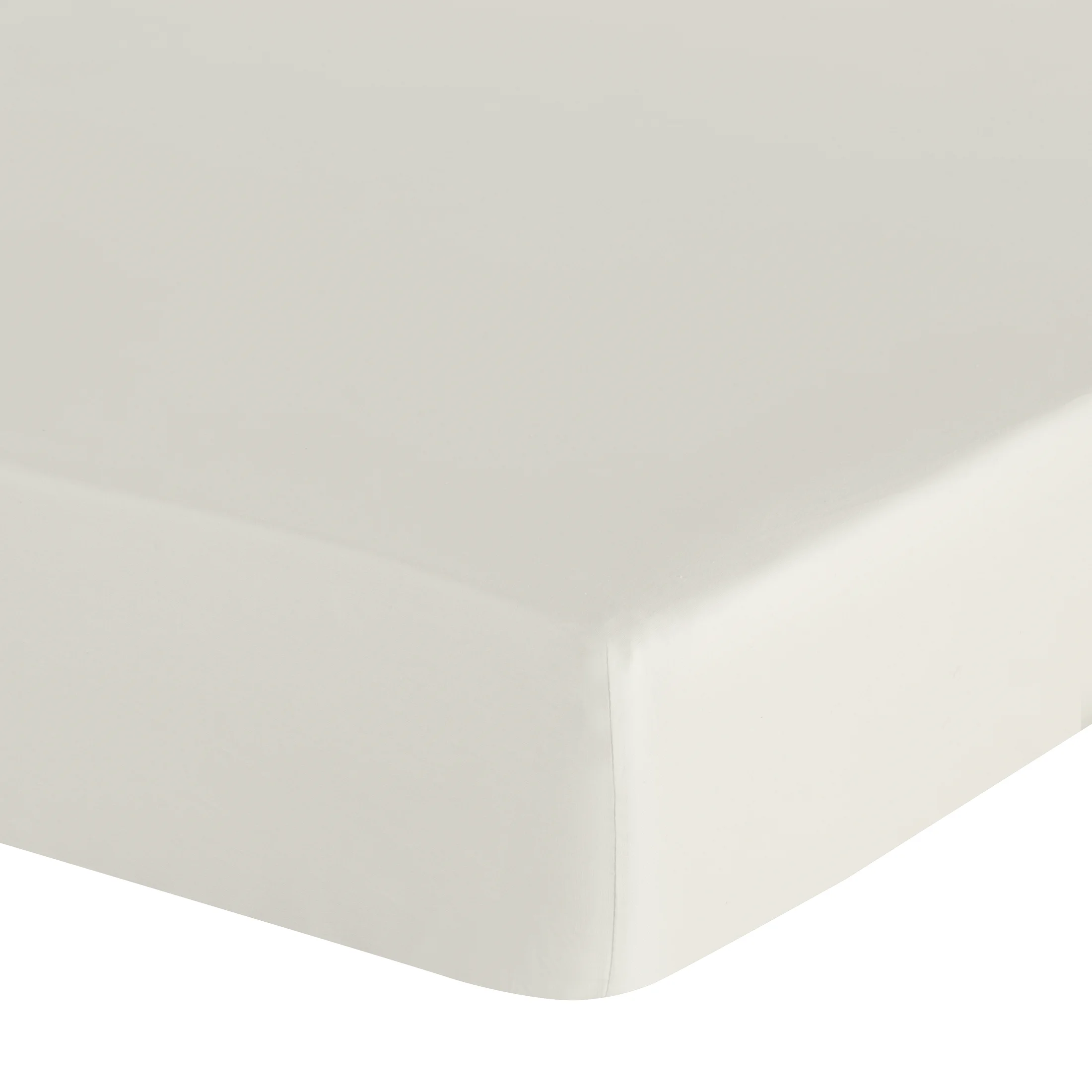 Prześcieradło z gumką 220x200 cm z bawełny kolor kremowy 105 g/m2 BASIC | eurofirany