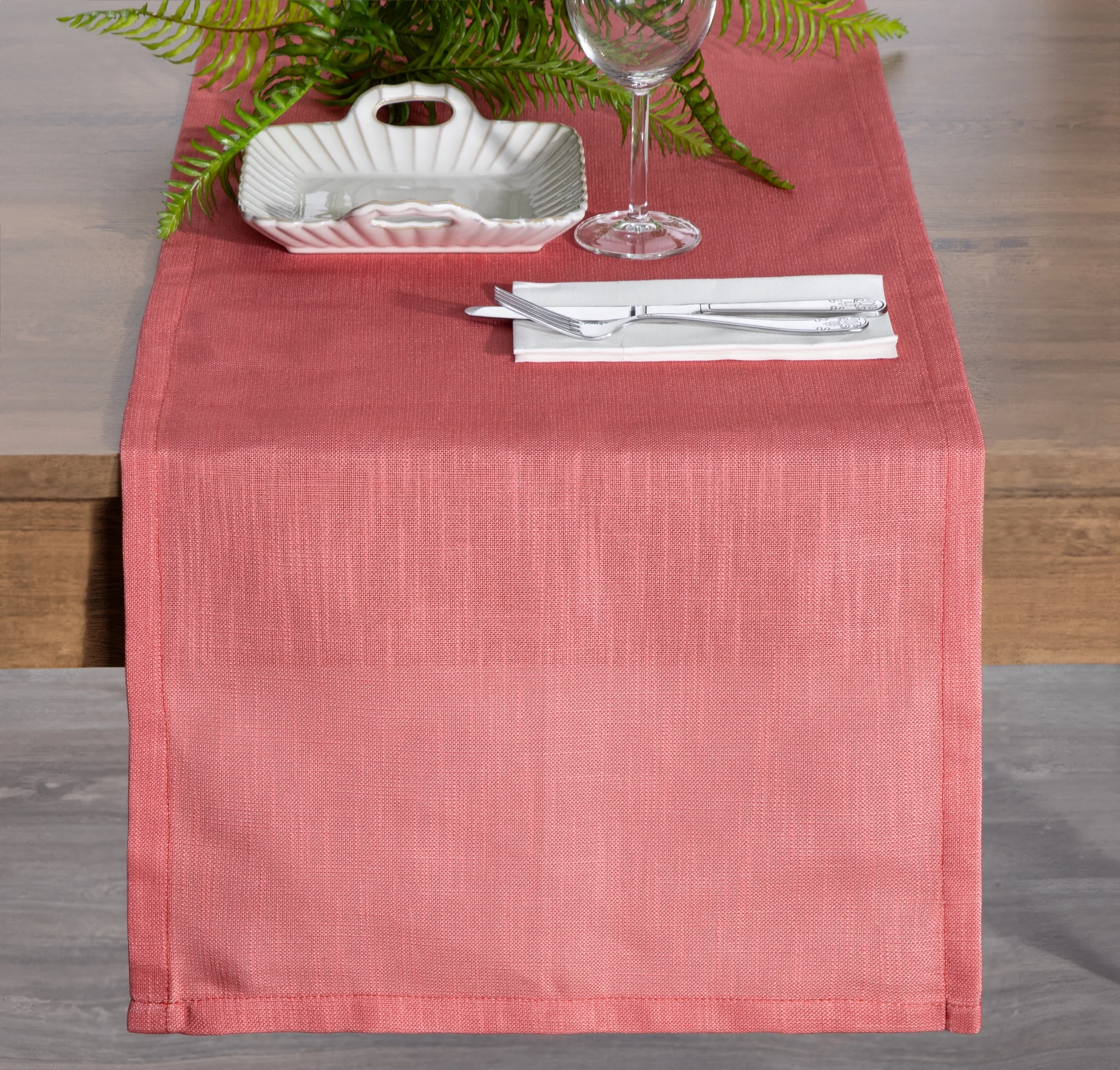 Bieżnik na stół ceglasty 40x140 cm SUMMER 12 z gładkiej i miękkiej tkaniny