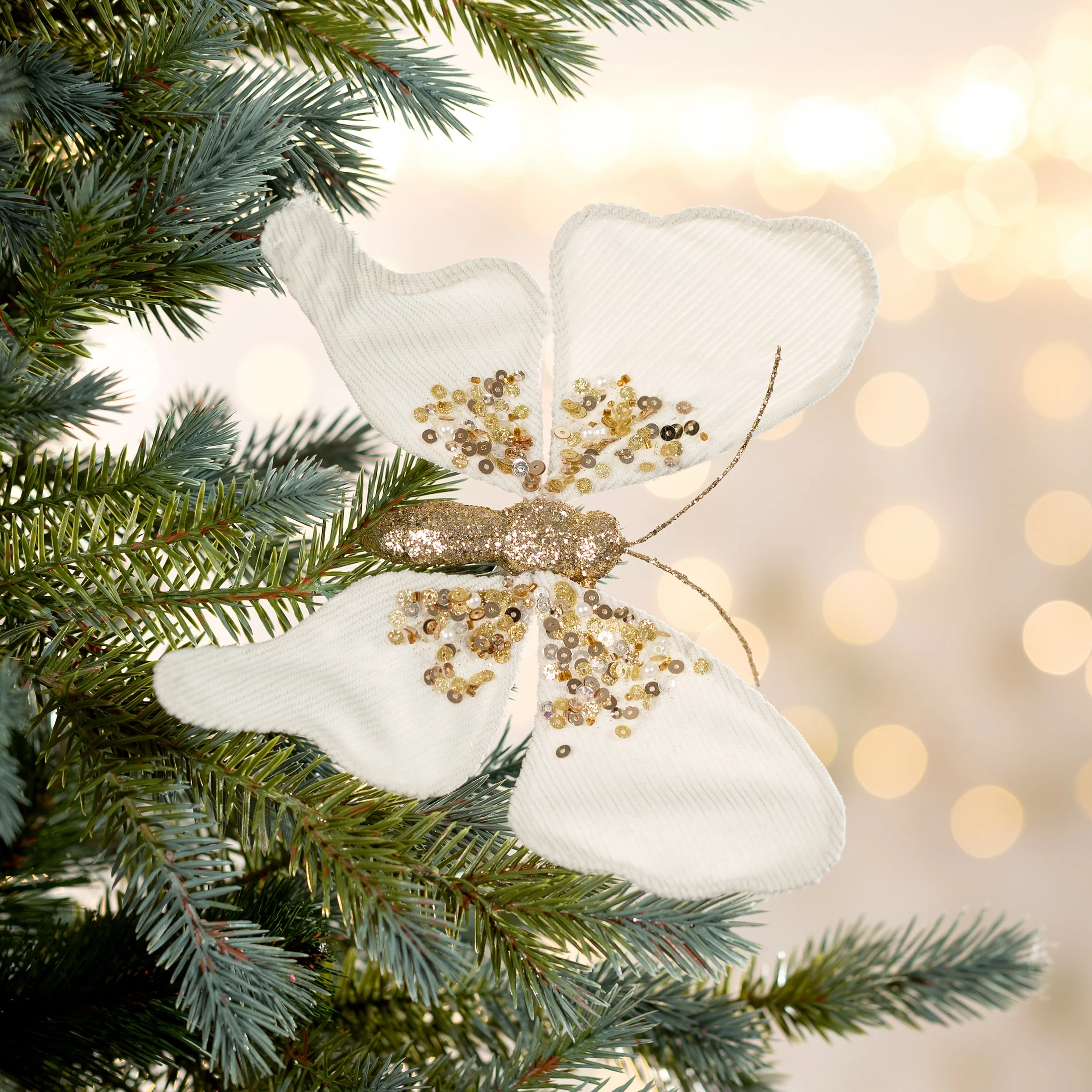 Ozdoba choinkowa MOTYL z błyszczącymi akcentami |