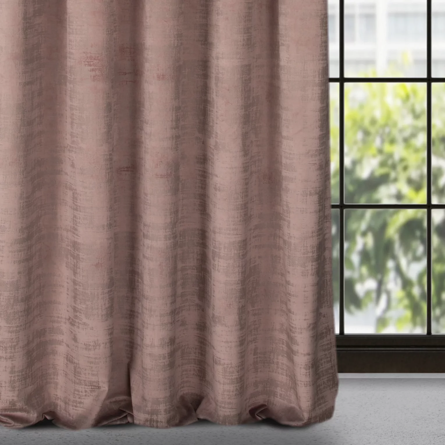Zasłona welwetowa pudrowo różowa 140x270 taśma - AIR - Diva Line