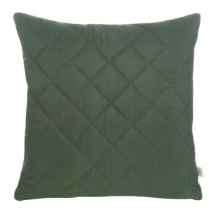 Poszewka na poduszkę 40x40 cm ciemnozielona z geometrycznym wzorem wykonanym techniką hot press ALARA DESIGN 91