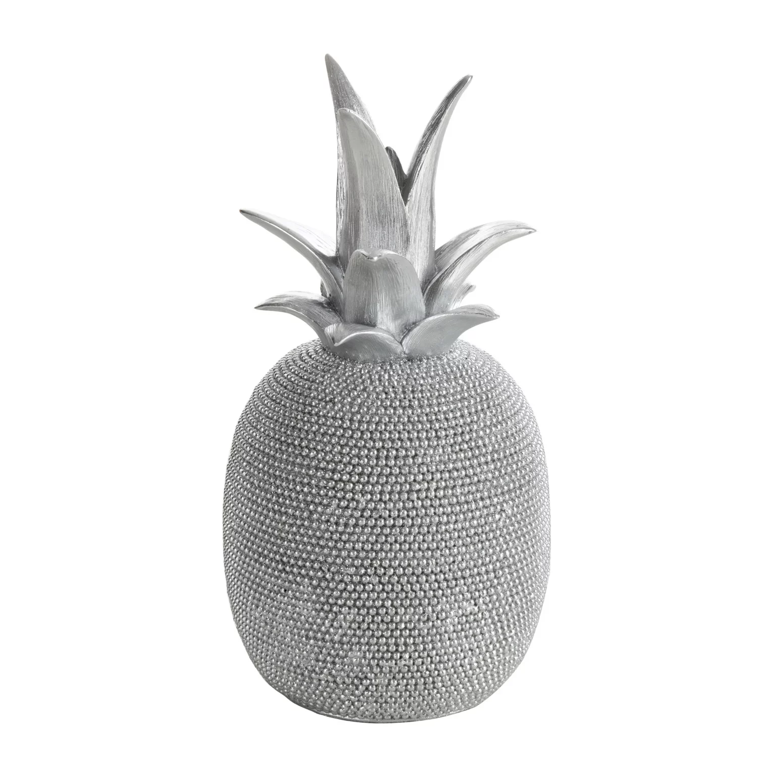 Figurka srebrna ananas o drobnym strukturalnym wzorze średnica 11x22 cm ELDO