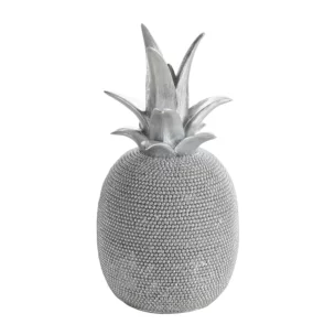 Figurka srebrna ananas o drobnym strukturalnym wzorze średnica 11x22 cm ELDO