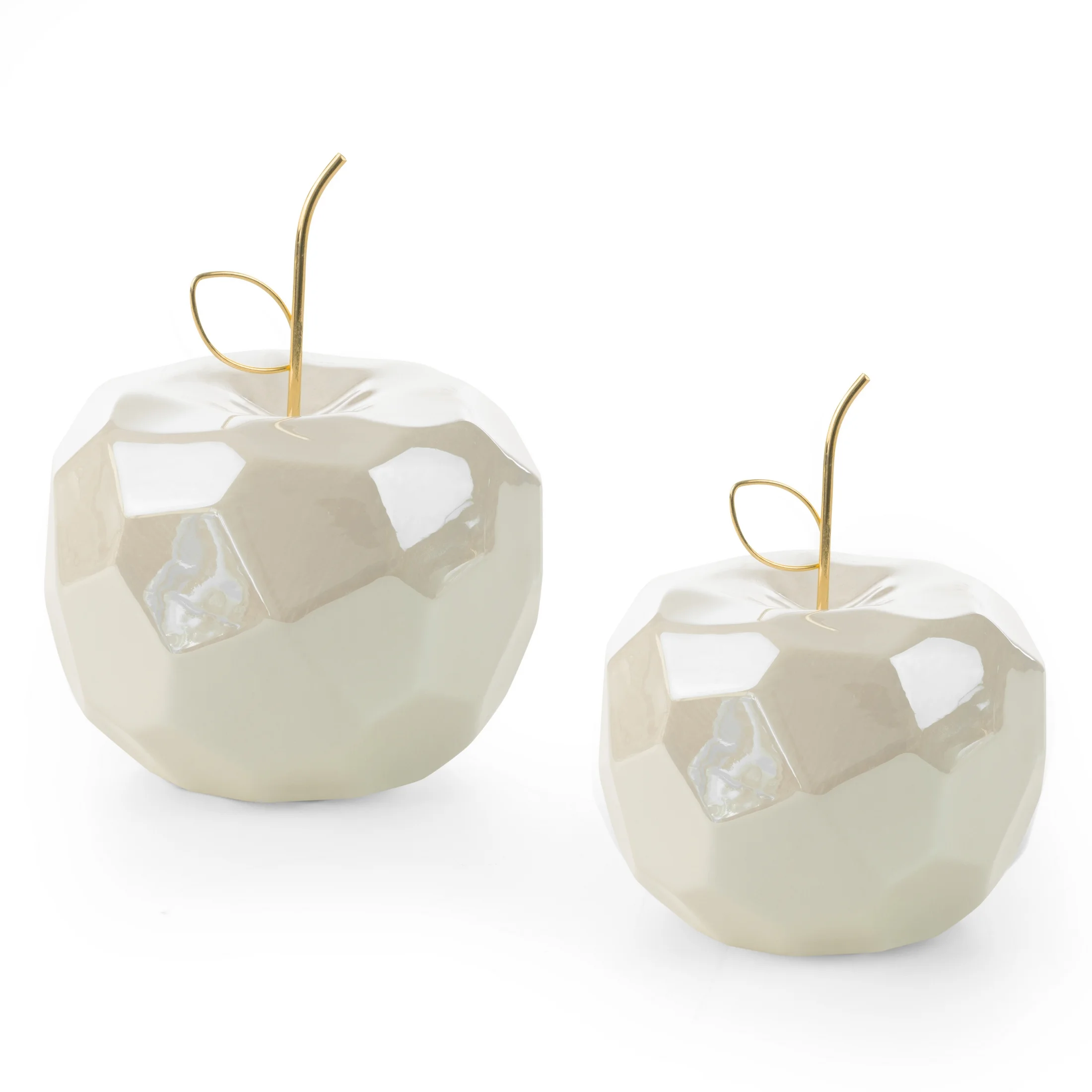 Figurka ceramiczna APEL - jabłko o geometrycznych kształtach