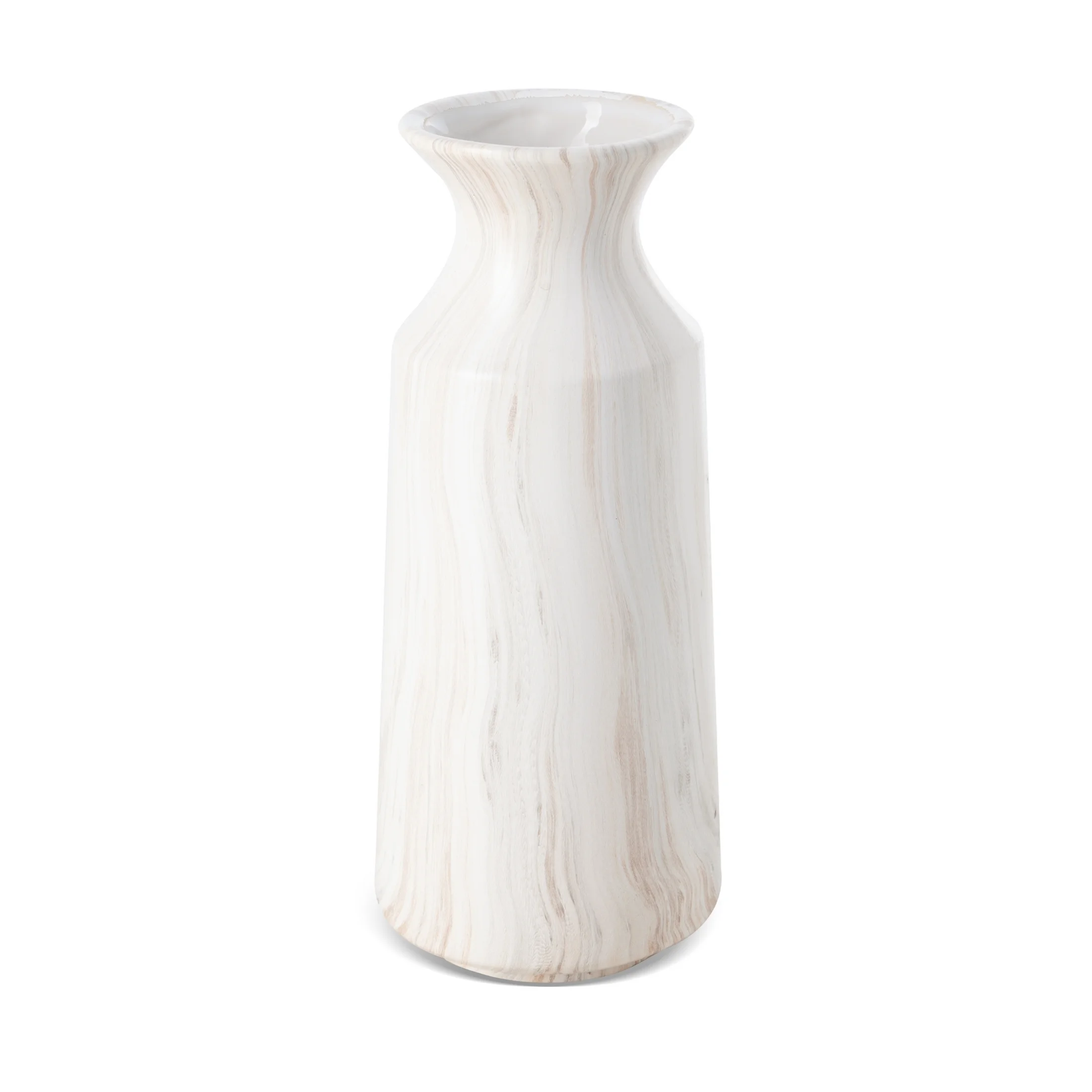 Wazon ceramiczny ASLI z efektem przecieranego drzewa
