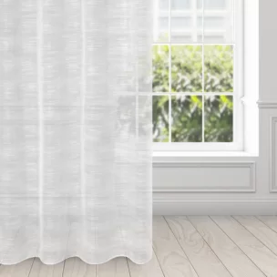 Firana biała z efektem deszczyku półprzezroczysta 140x250 cm przelotka ASTERA