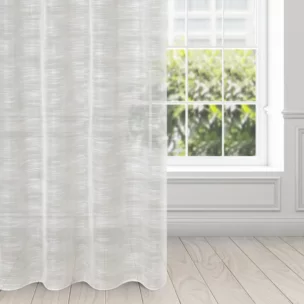 Firana kremowa z efektem deszczyku półprzezroczysta 140x250 cm przelotka ASTERA