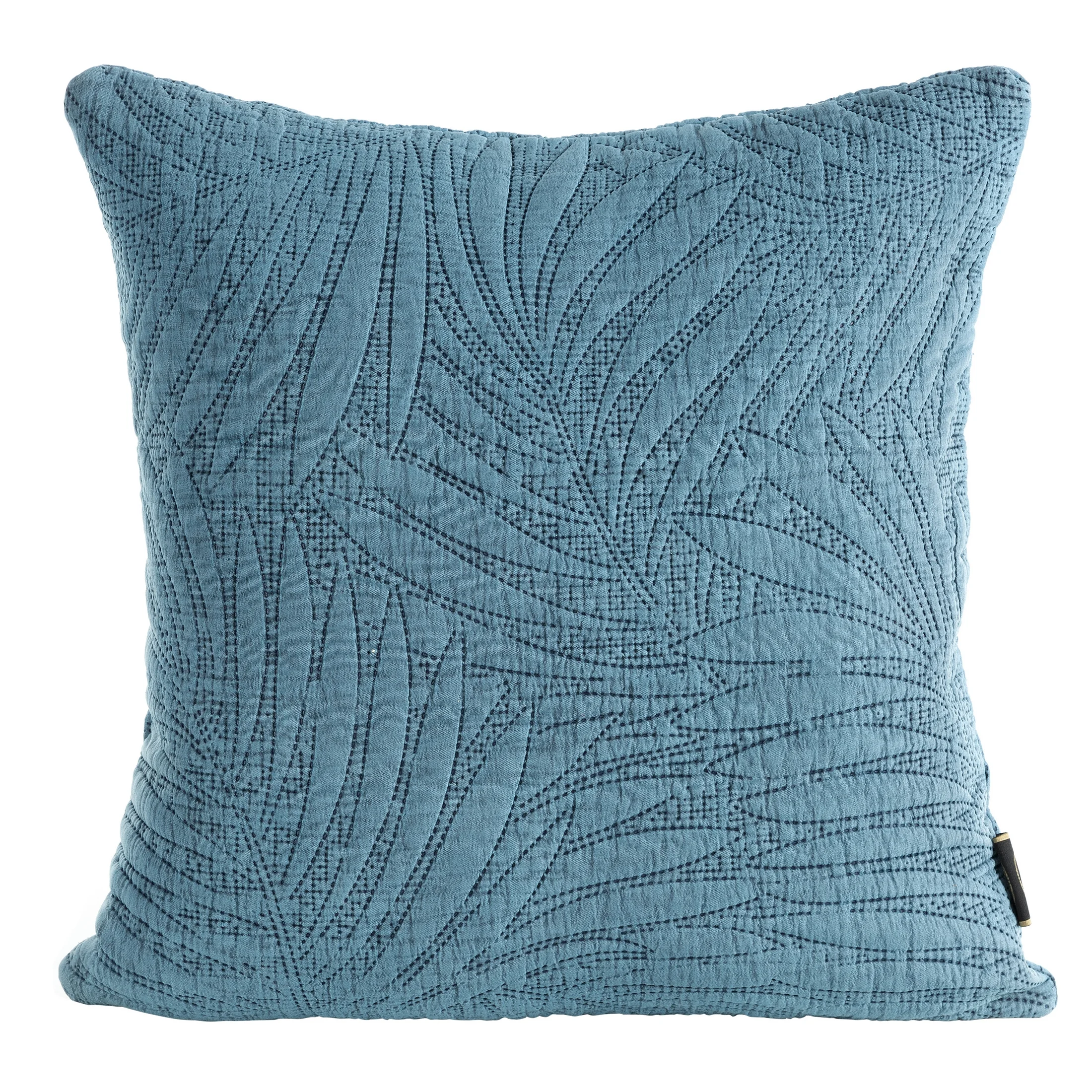 Poszewka na poduszkę 45x45 cm ciemnoturkusowa pikowana metodą hot press STONE Eurofirany Premium | eurofirany