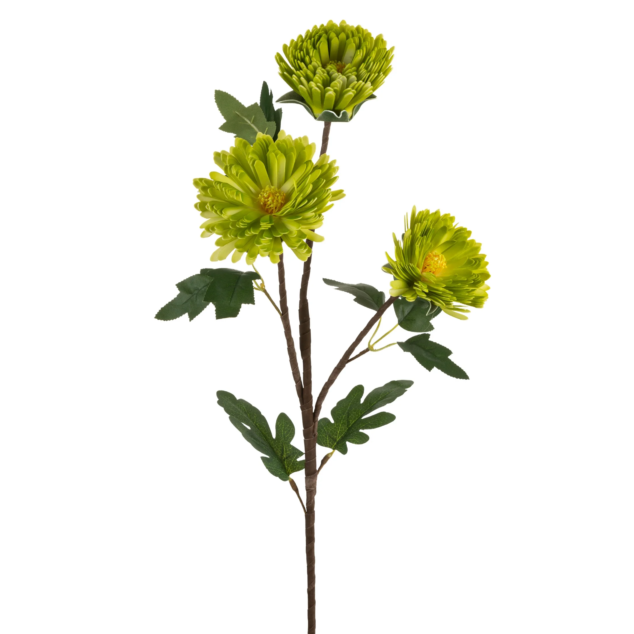 Kwiat sztuczny margaretka zielona z plastycznej pianki foamiran 76 cm