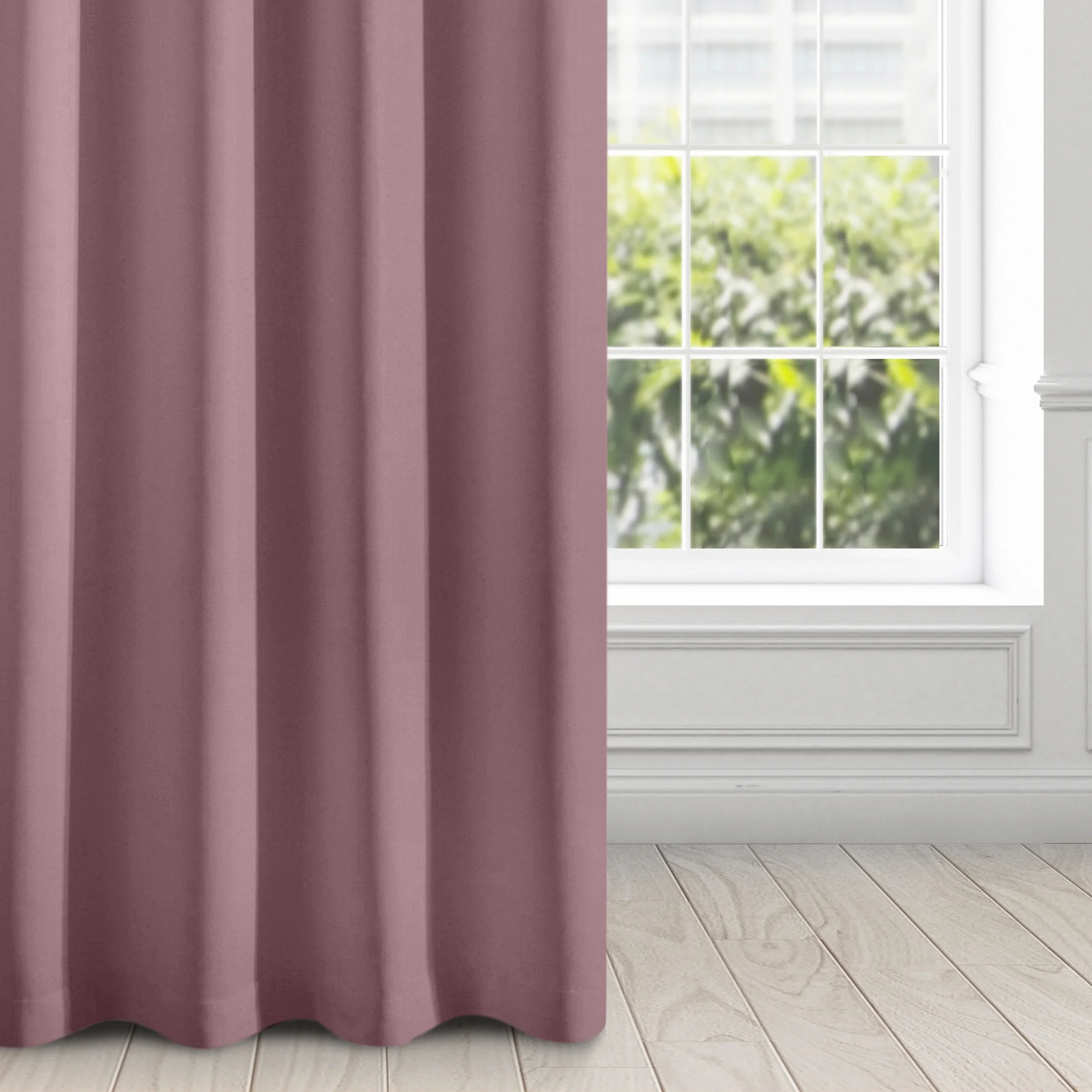 Zasłona ciemnoróżowa, matowa 140x250 cm przelotka - TRIS | eurofirany