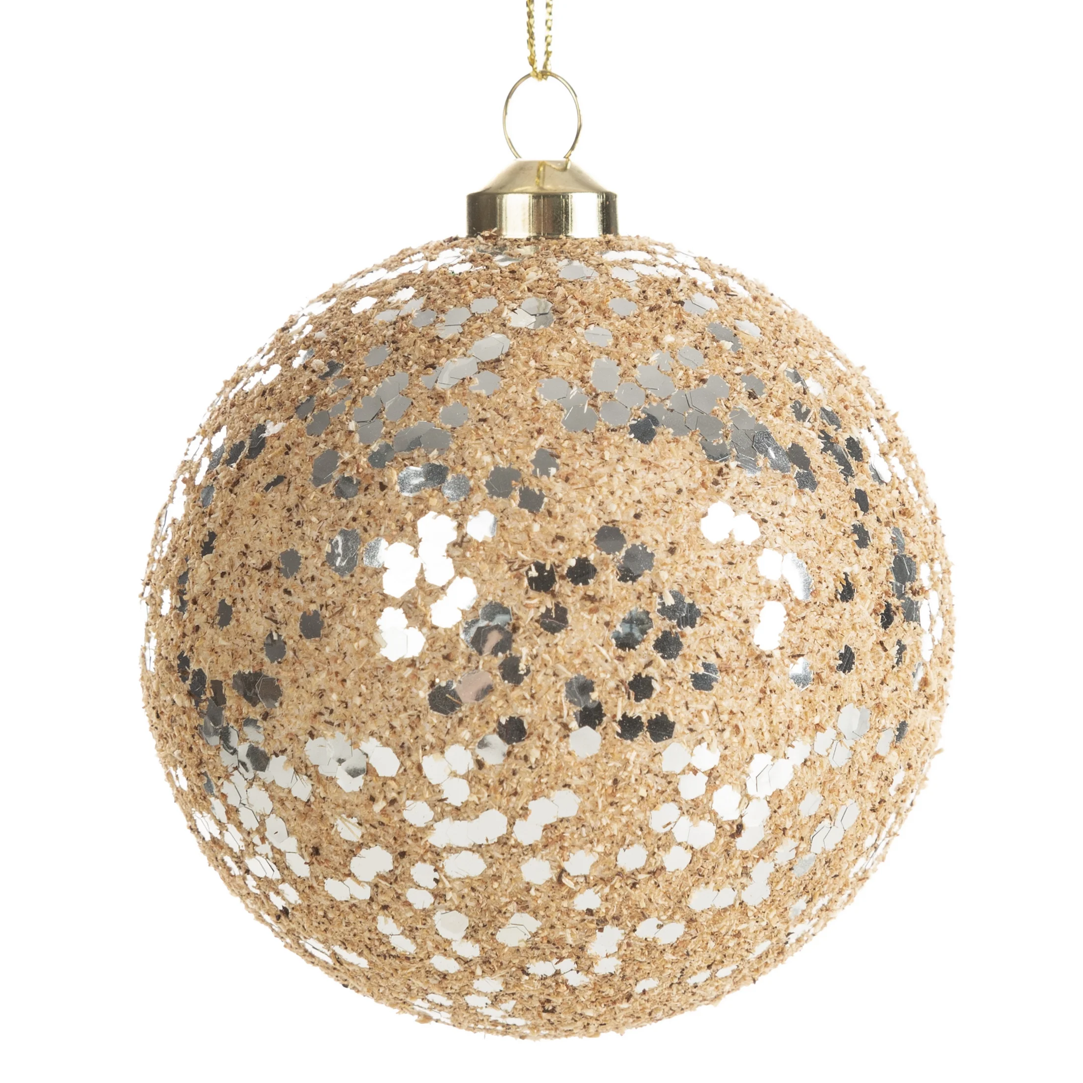Bombka choinkowa zdobiona lśniącymi drobinkami | eurofirany