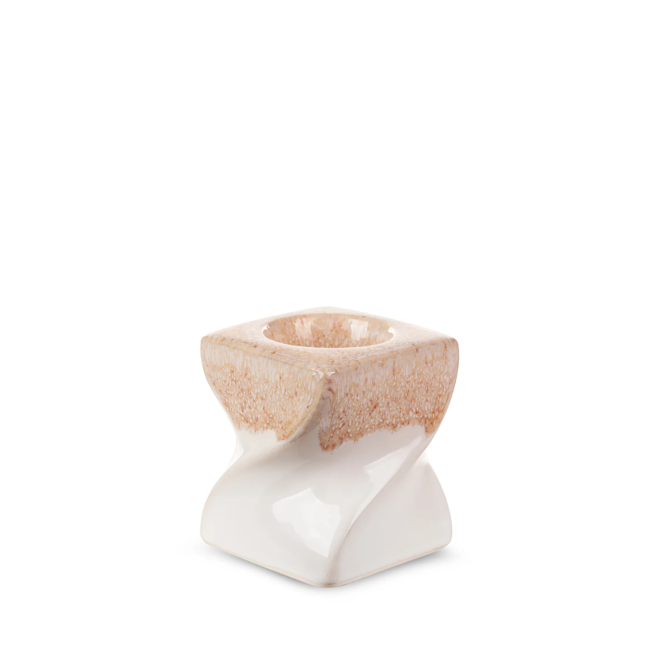 Świecznik ceramiczny RUBEN dwukolorowy z efektem ombre