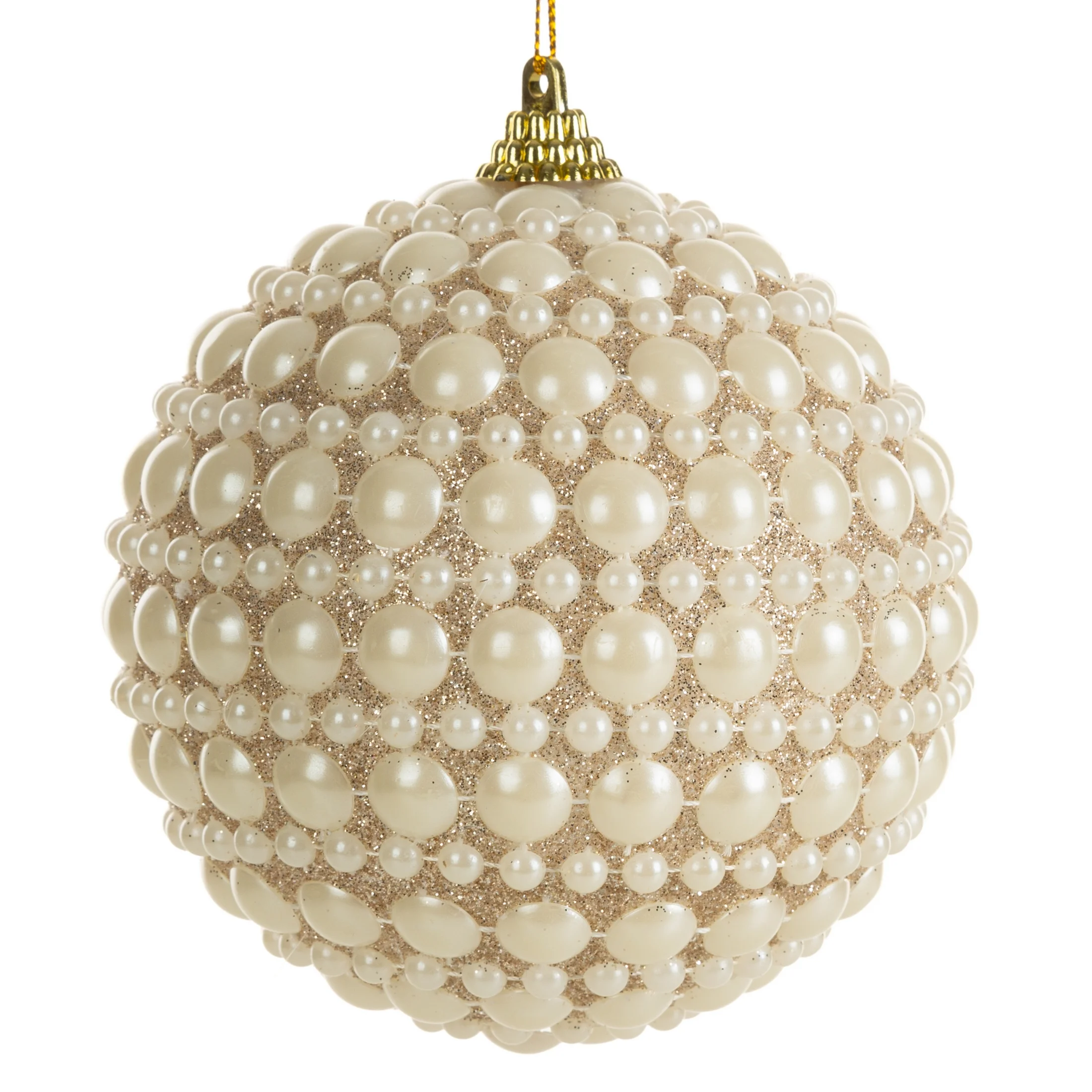 Bombka choinkowa zdobiona perełkami | eurofirany