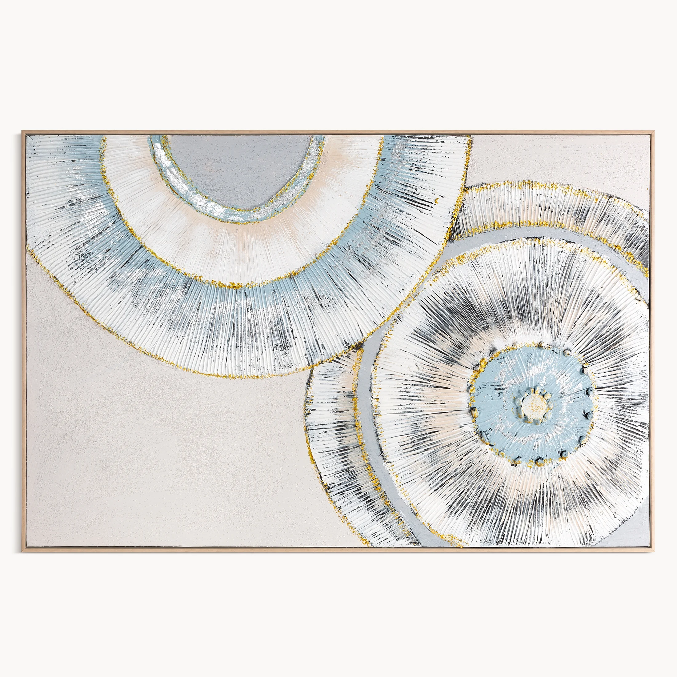 Obraz ręcznie malowany na płótnie z motywem geometrycznym | eurofirany